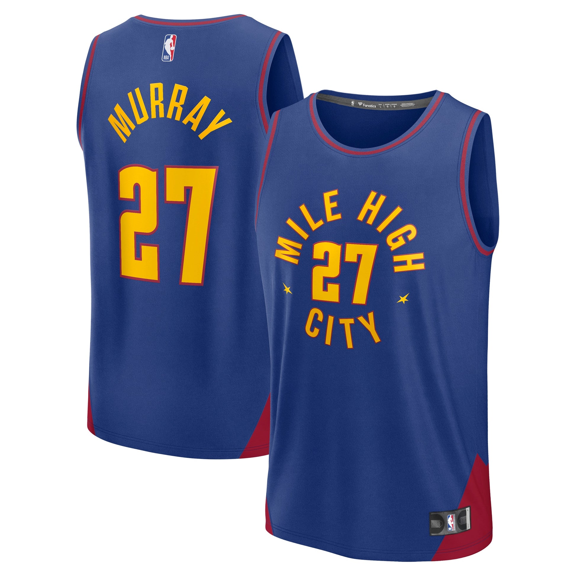 Men's Denver Nuggets Jamal Murray Fanatics Blue Fast Break Replica Player Jersey - Statement Edition