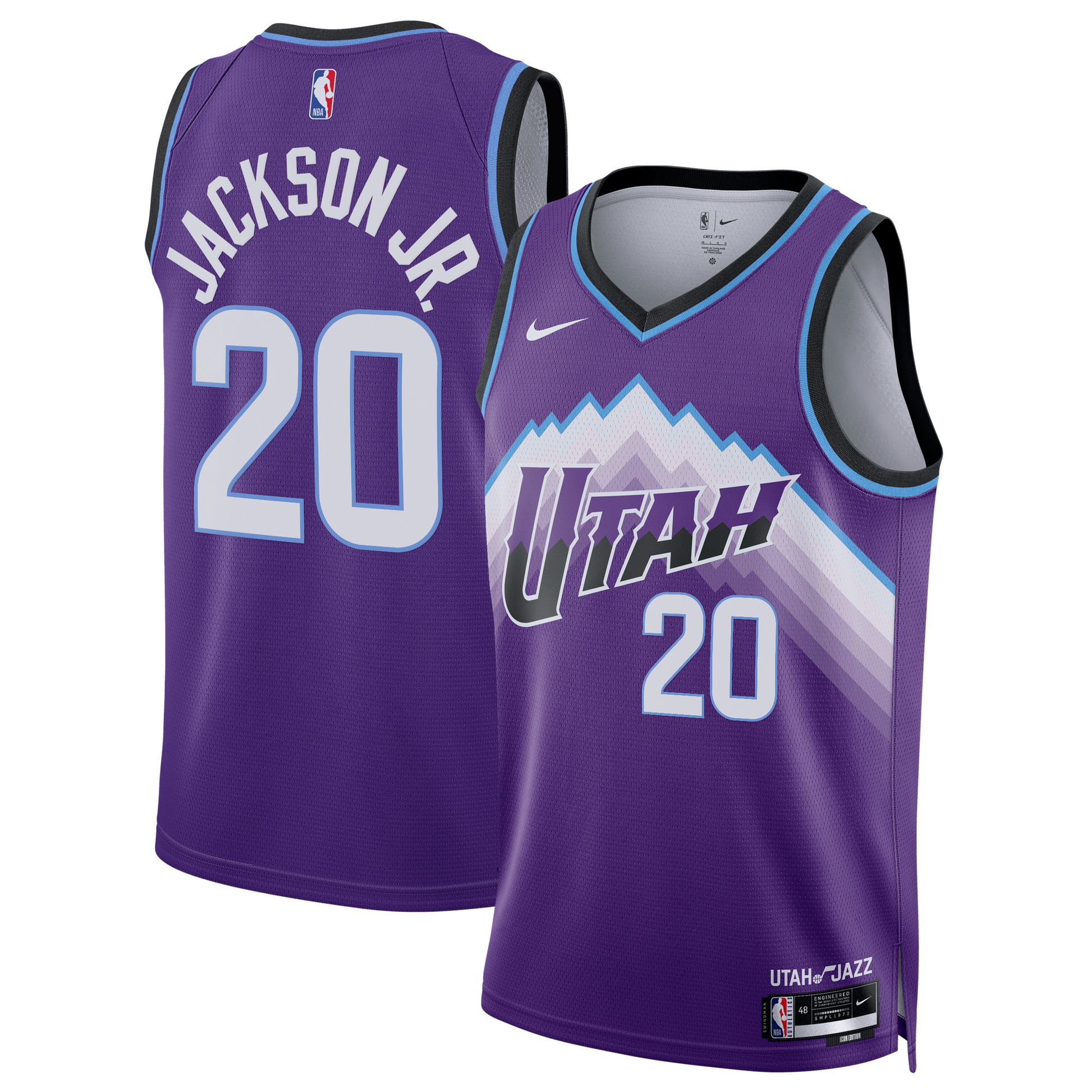 Unisex Utah Jazz Jaren Jackson Jr. Nike Purple Swingman Jersey - Icon Edition