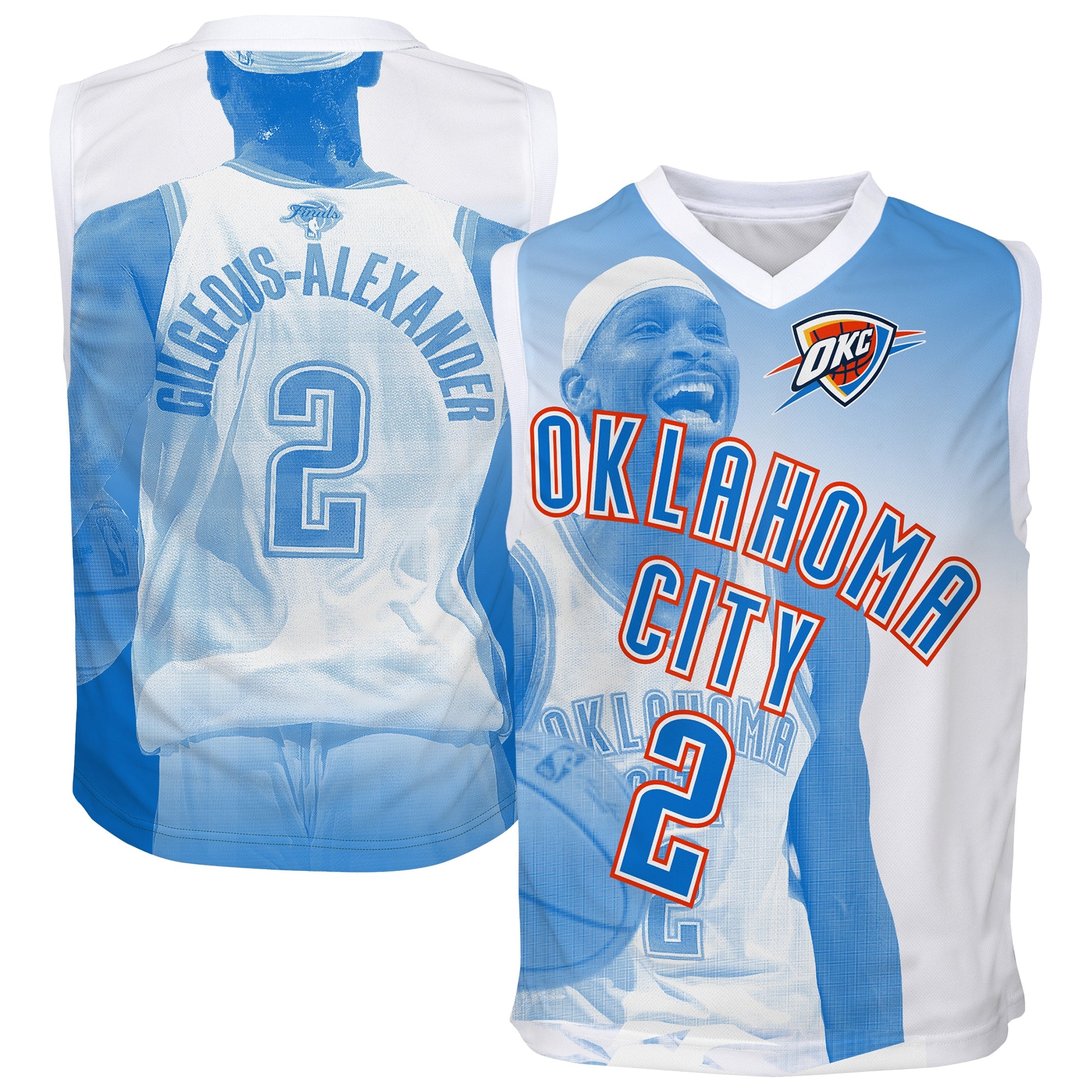 Youth Oklahoma City Thunder Shai Gilgeous-Alexander Outerstuff Blue Hometown Fashion Jersey