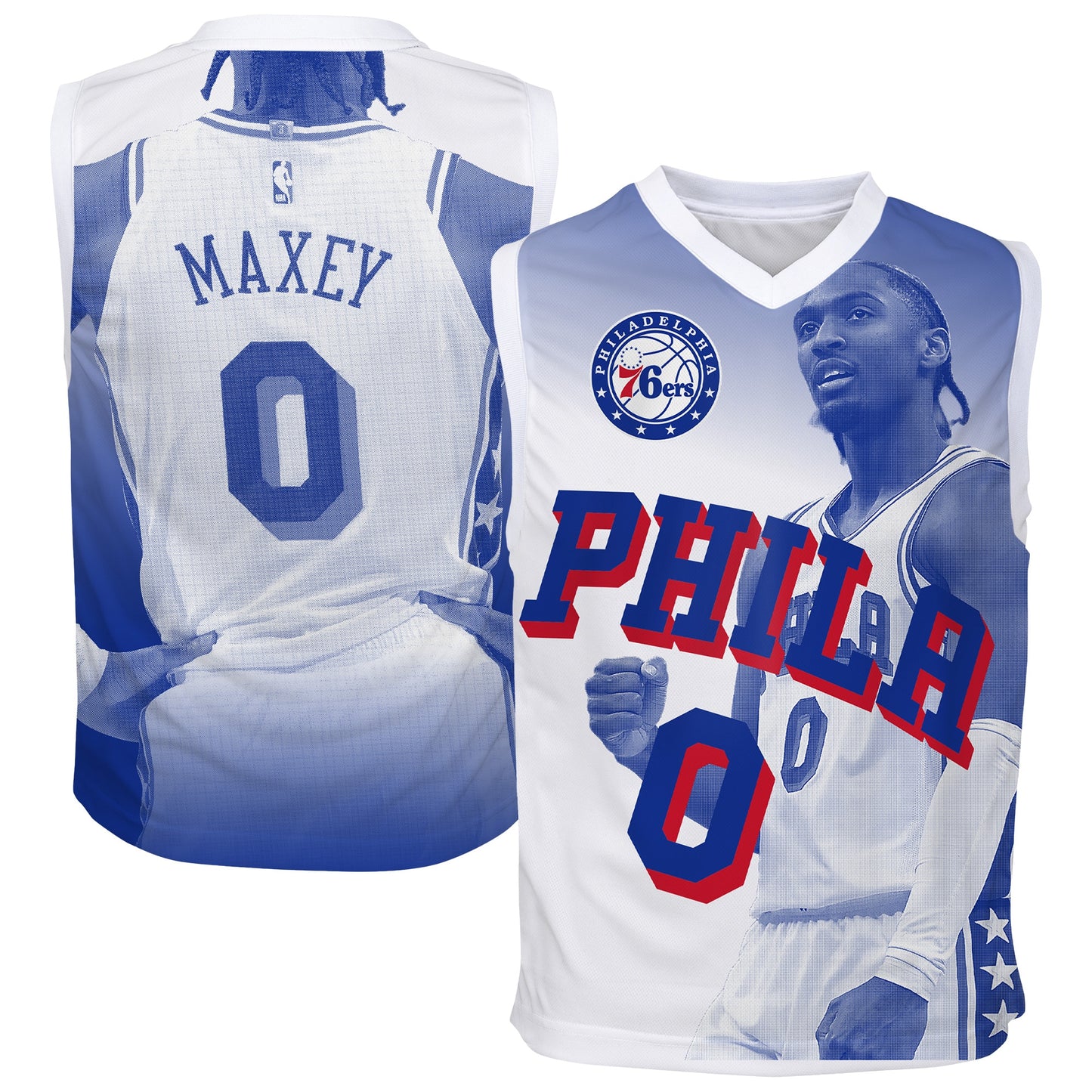 Youth Philadelphia 76ers Tyrese Maxey Outerstuff Royal Hometown Fashion Jersey