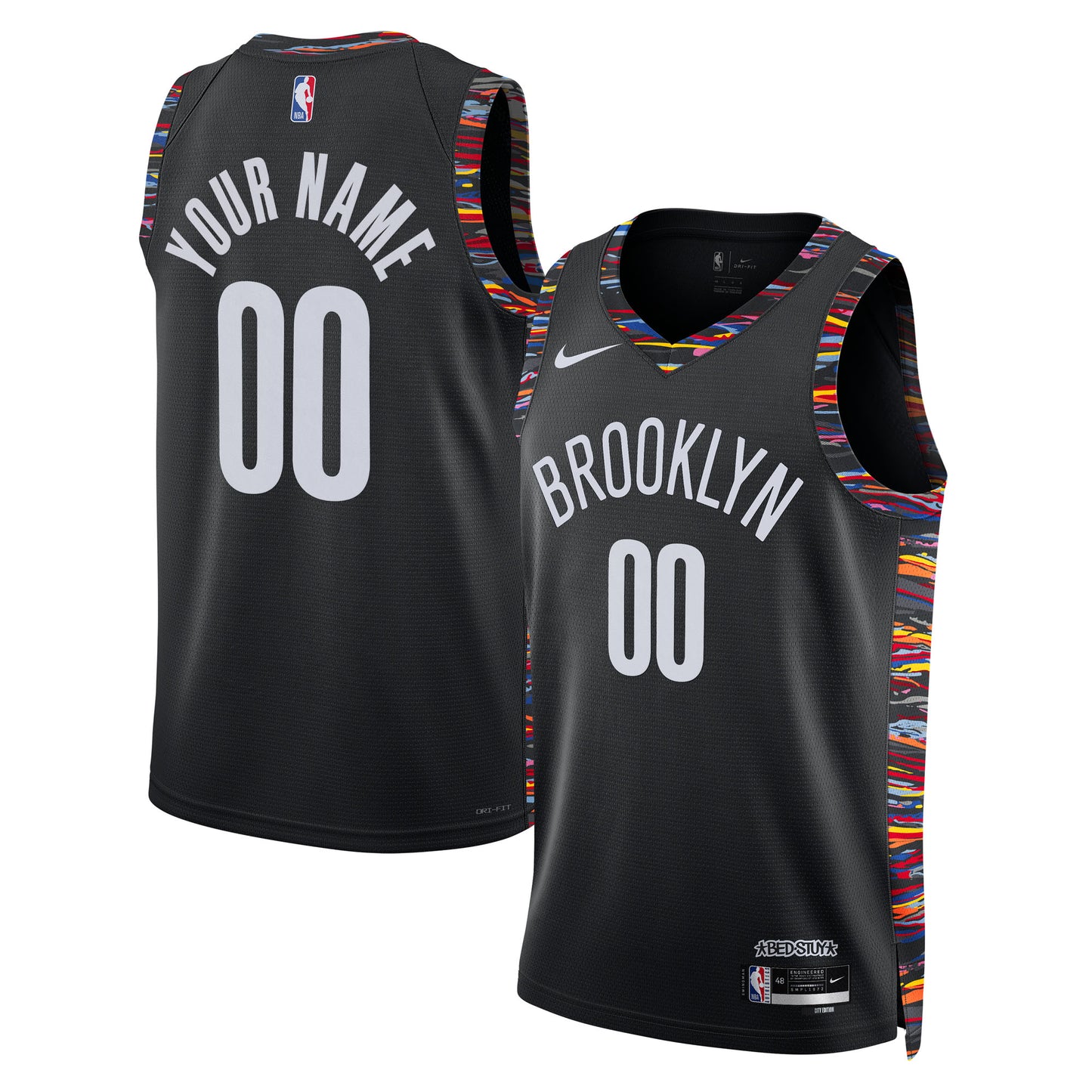Unisex Brooklyn Nets Nike Black 2025/26 City Edition Swingman Custom Jersey