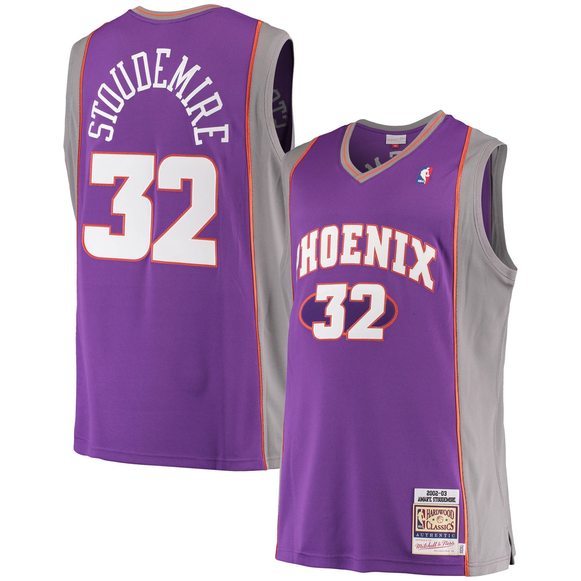 Men's Phoenix Suns Amar'e Stoudemire Mitchell & Ness Purple Hardwood Classics Authentic Jersey