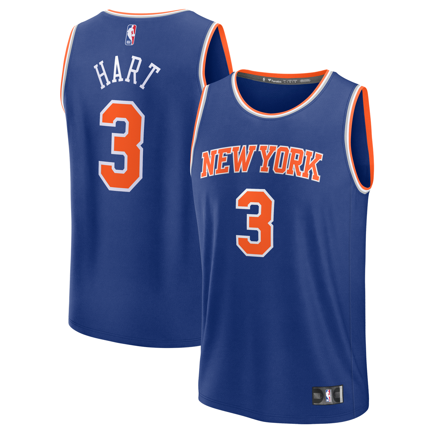 Men's New York Knicks Josh Hart Fanatics Blue Fast Break Jersey - Icon Edition