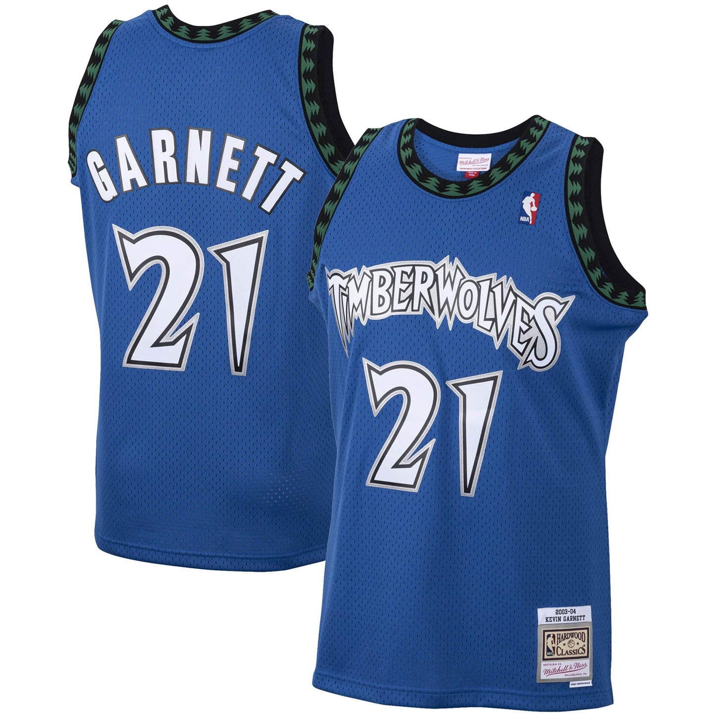 Men's Minnesota Timberwolves Kevin Garnett Mitchell & Ness Blue 2003/04 Hardwood Classics Swingman Jersey