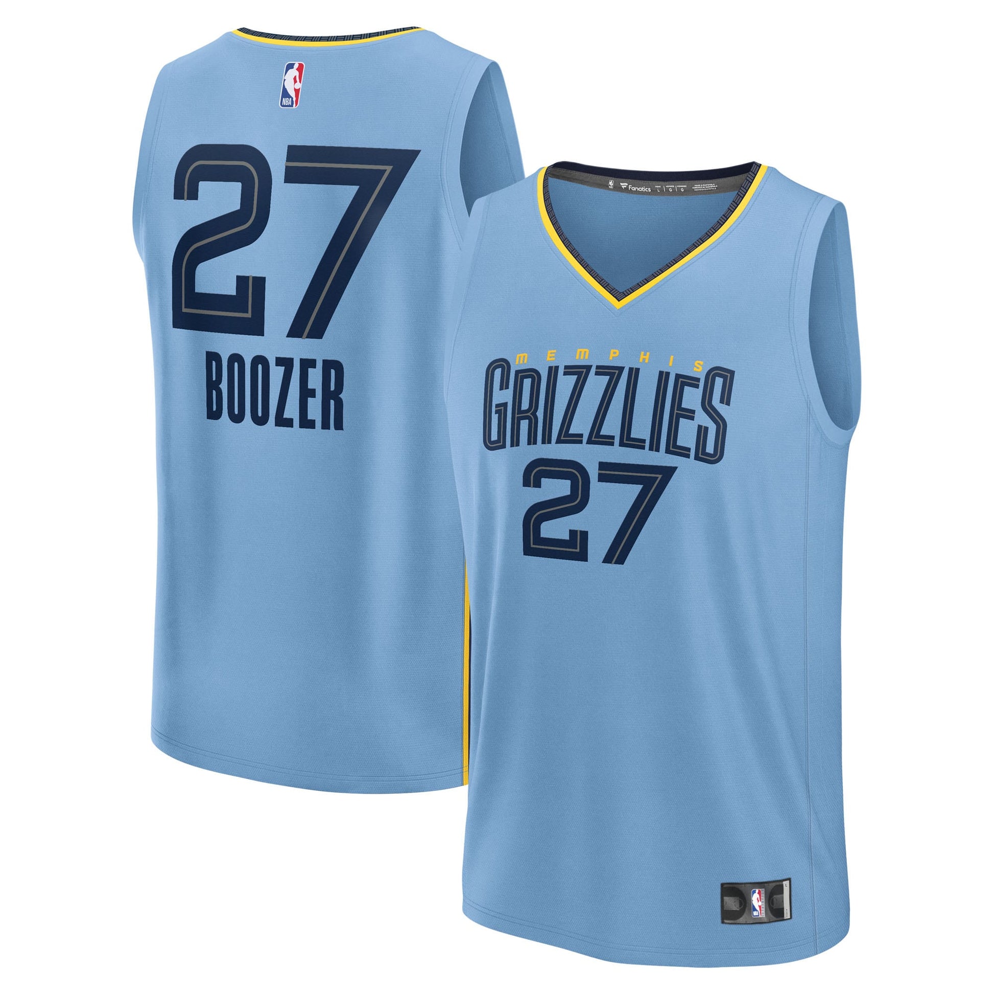 Youth Memphis Grizzlies Cameron Boozer Fanatics Light Blue Fast Break Replica Jersey - Statement Edition