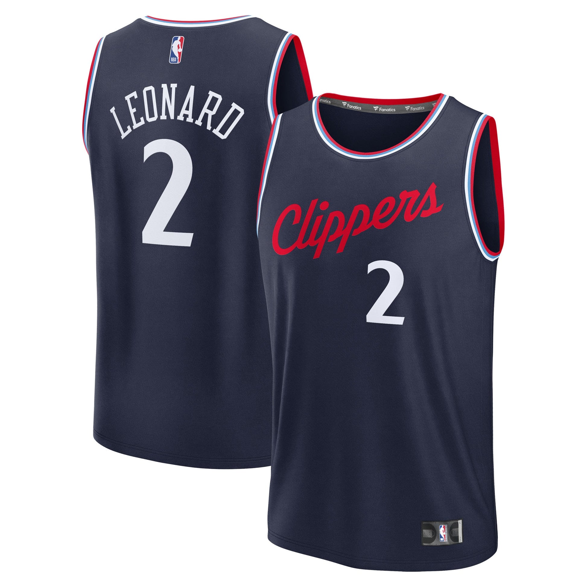 Men's LA Clippers Kawhi Leonard Fanatics Navy Fast Break Replica Player Jersey - Icon Edition