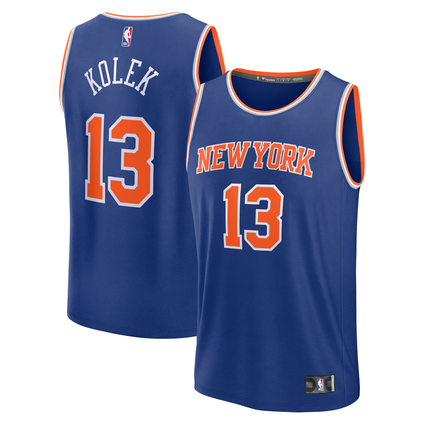 Men's New York Knicks Tyler Kolek Fanatics Blue Fast Break Replica Jersey - Icon Edition