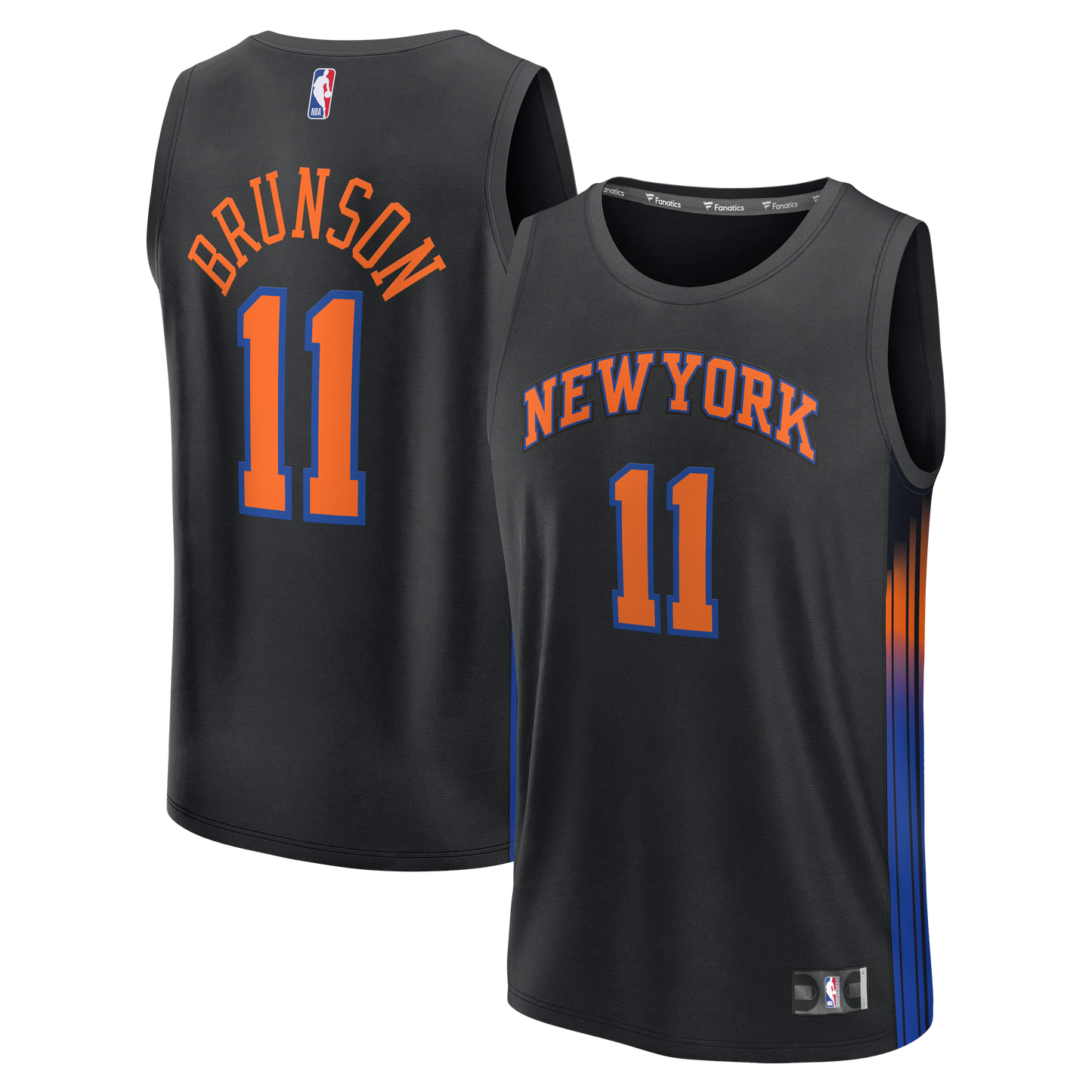 Men's New York Knicks Jalen Brunson Fanatics Black Fast Break Jersey - Statement Edition