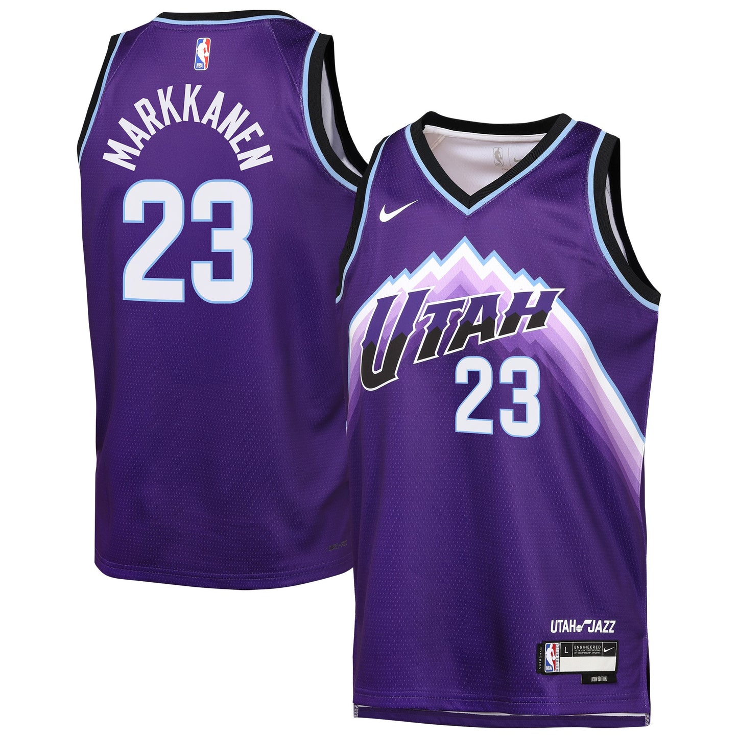 Youth Utah Jazz Lauri Markkanen Nike Purple Icon Edition Swingman Jersey