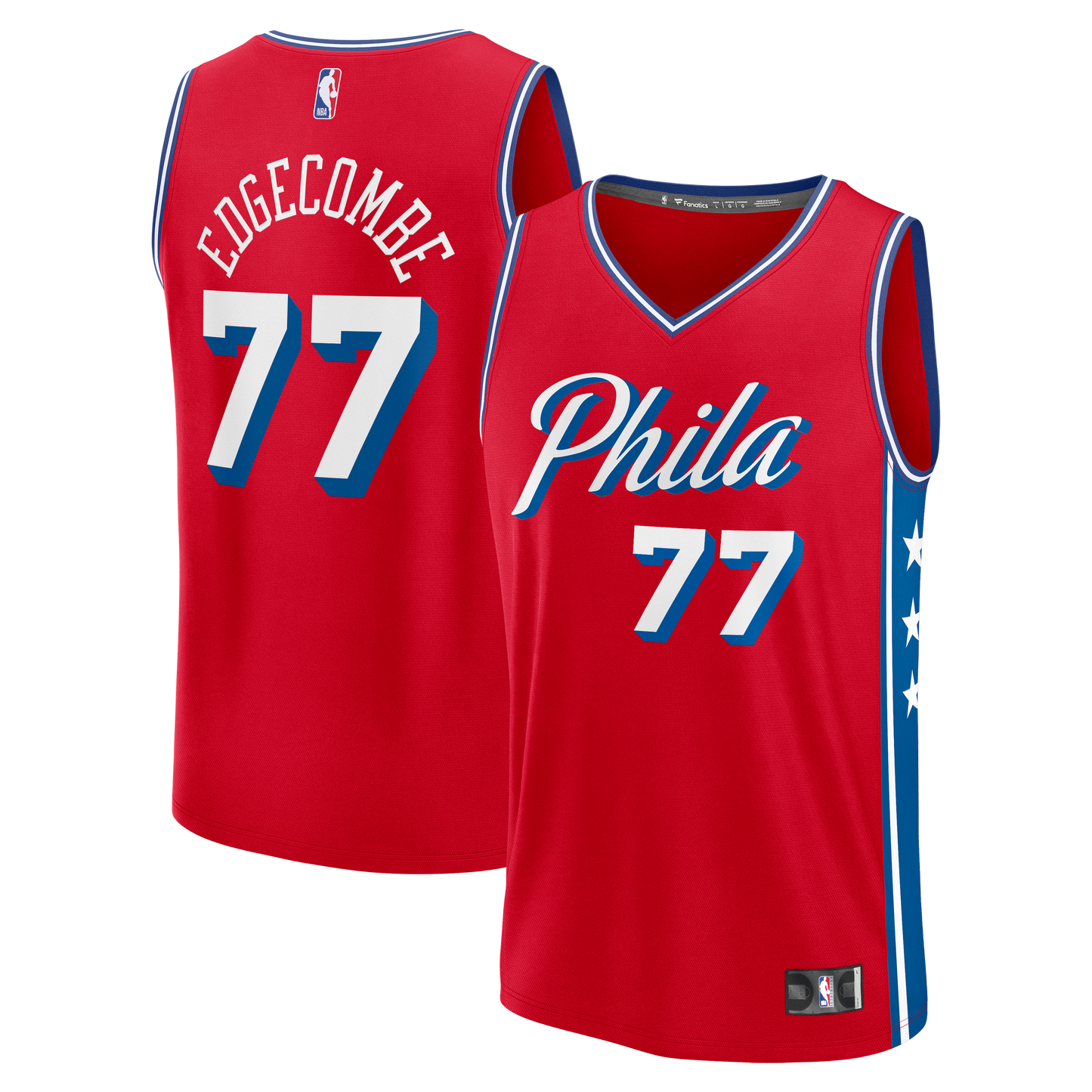 Youth Philadelphia 76ers VJ Edgecombe Fanatics Red Fast Break Replica Jersey - Statement Edition