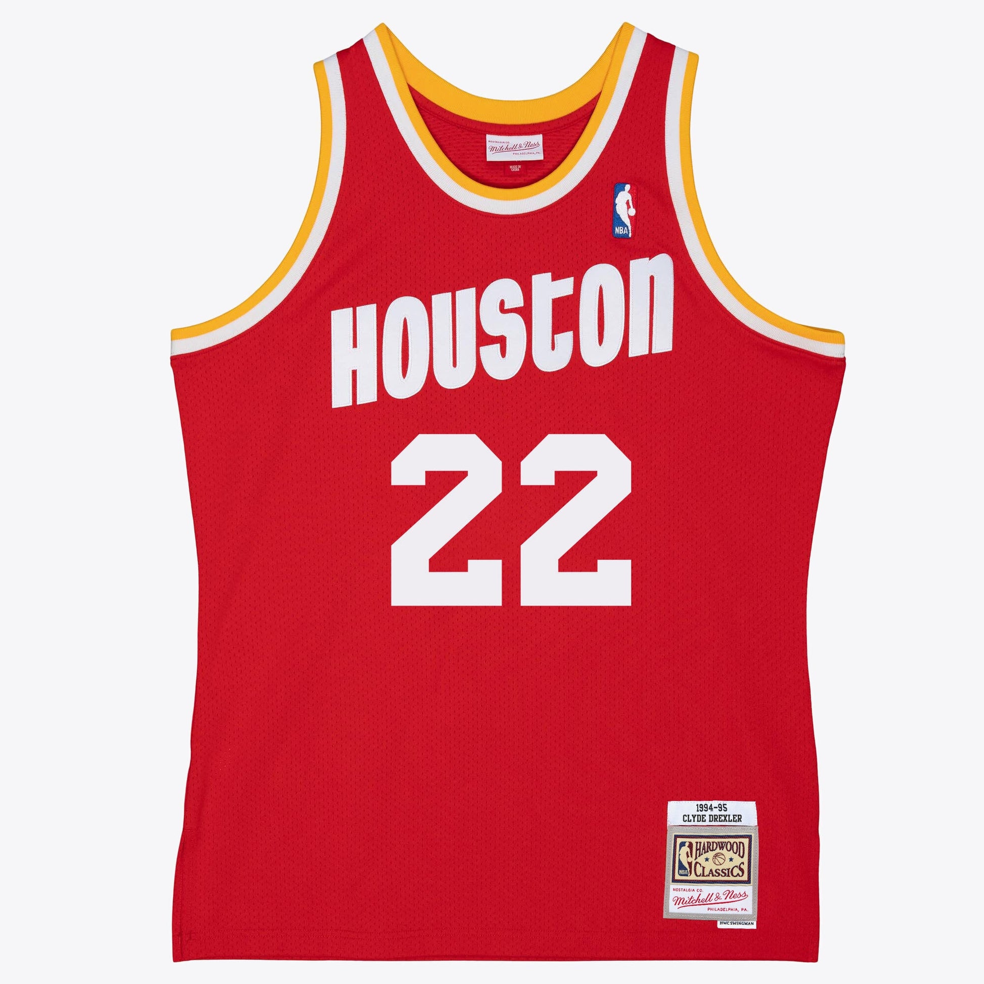Men's Houston Rockets Clyde Drexler Mitchell & Ness Red 1994/95 Swingman Jersey