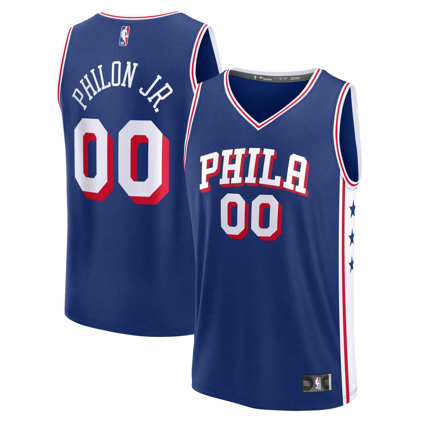 Youth Philadelphia 76ers Labaron Philon Jr. Fanatics Royal Fast Break Replica Jersey - Icon Edition