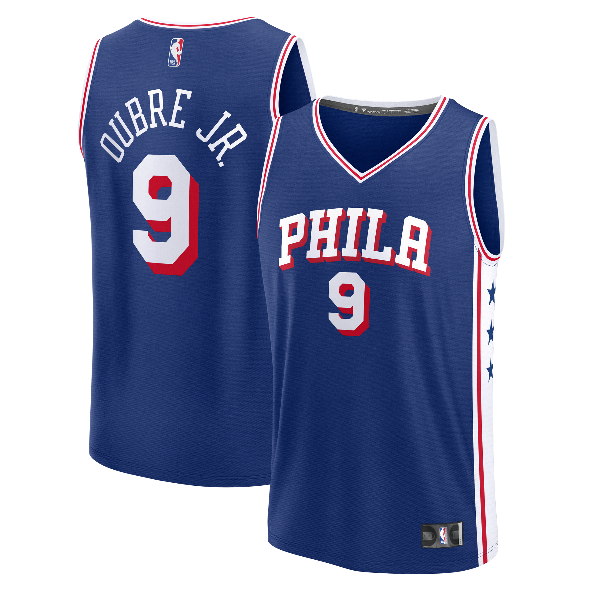 Men's Philadelphia 76ers Kelly Oubre Jr. Fanatics Blue Fast Break Jersey - Icon Edition