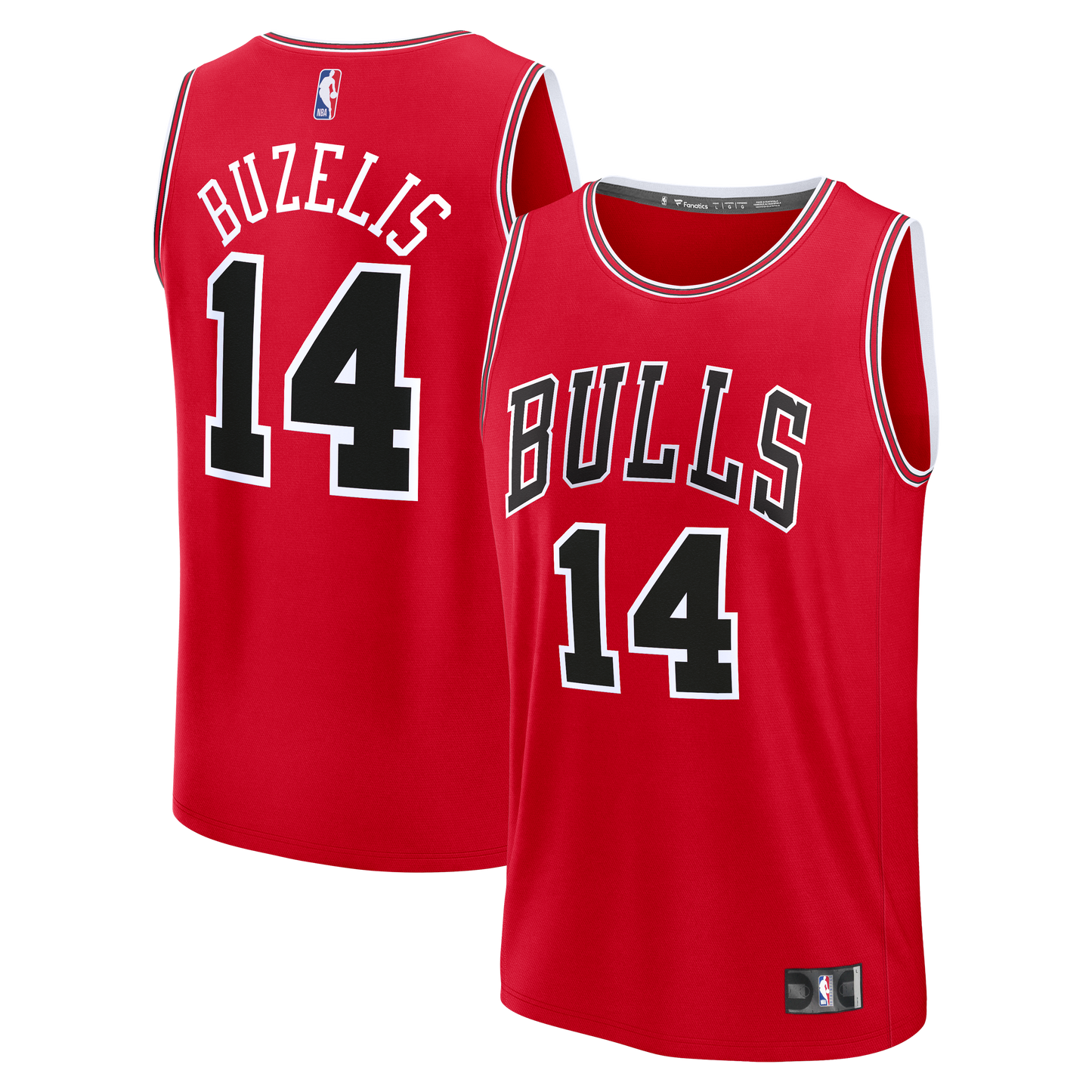 Men's Chicago Bulls Matas Buzelis Fanatics Red Fast Break Replica Player Jersey - Icon Edition