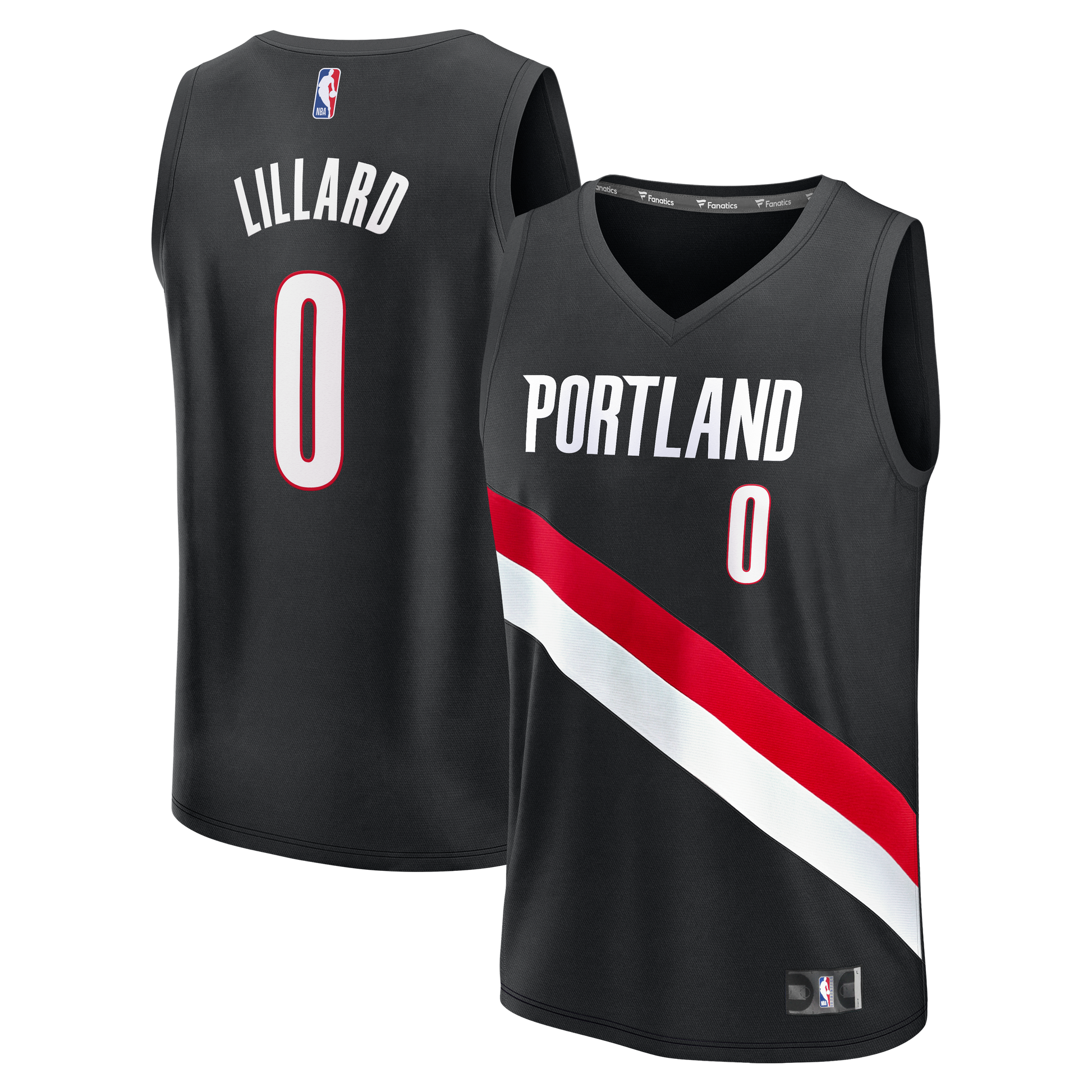 Youth Portland Trail Blazers Damian Lillard Fanatics Black Fast Break Replica Jersey - Icon Edition