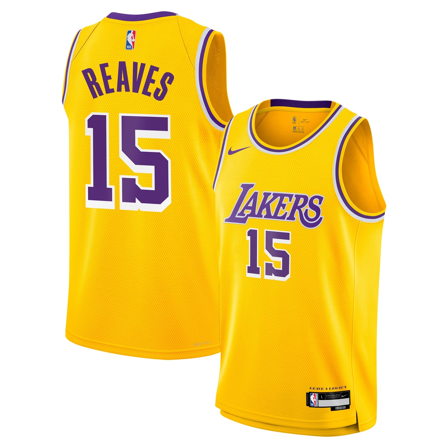 Youth Los Angeles Lakers Austin Reaves Nike Gold Swingman Jersey - Icon Edition