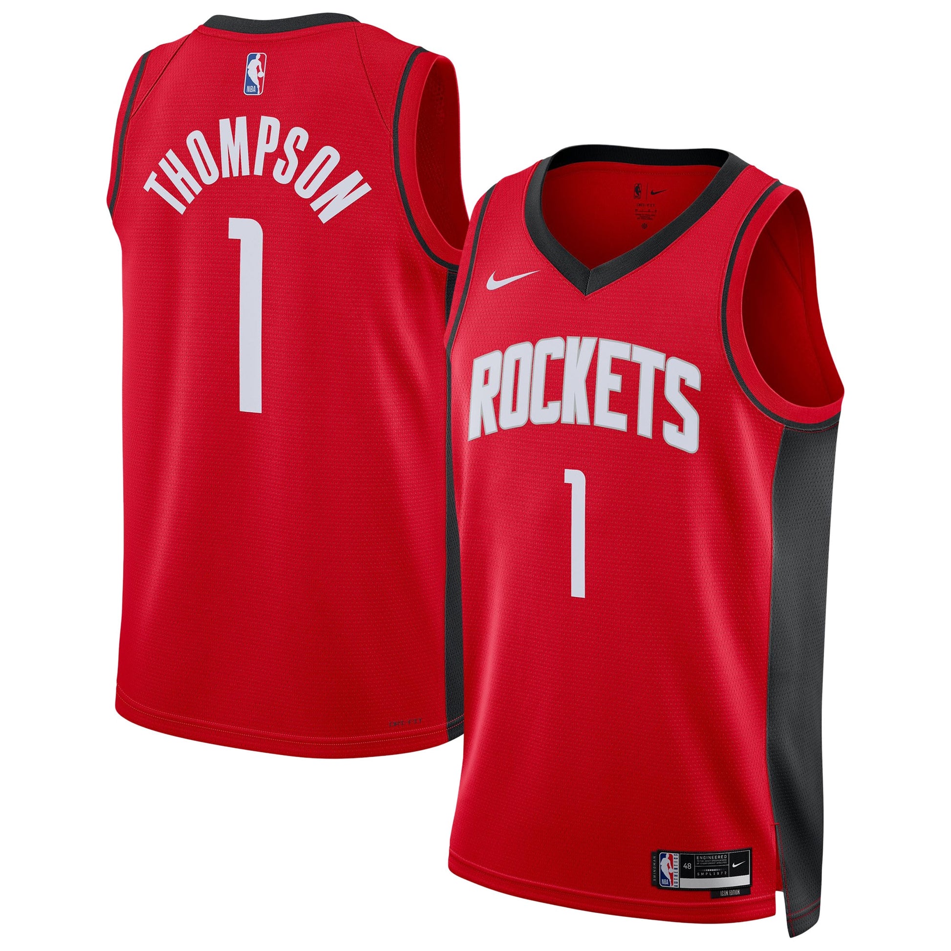 Unisex Houston Rockets Amen Thompson Nike Red Swingman Player Jersey - Icon Edition