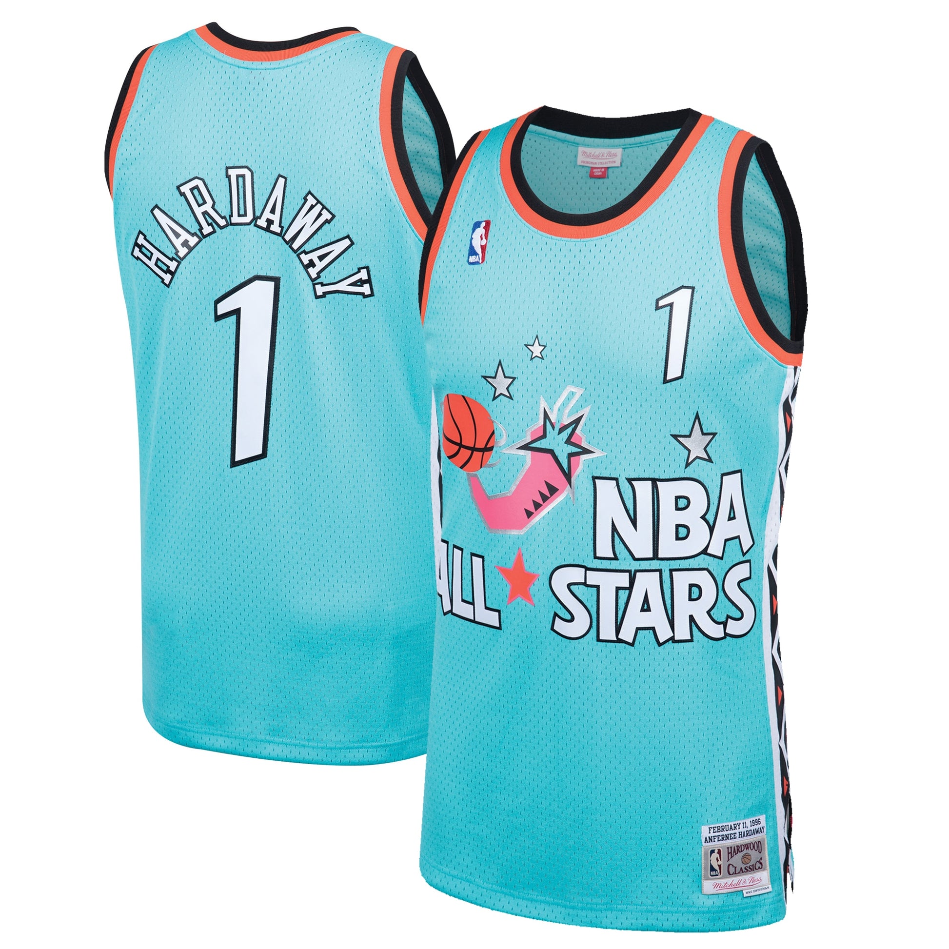 Men's 1996 NBA All-Star Game Penny Hardaway Mitchell & Ness Teal Hardwood Classics Swingman Jersey