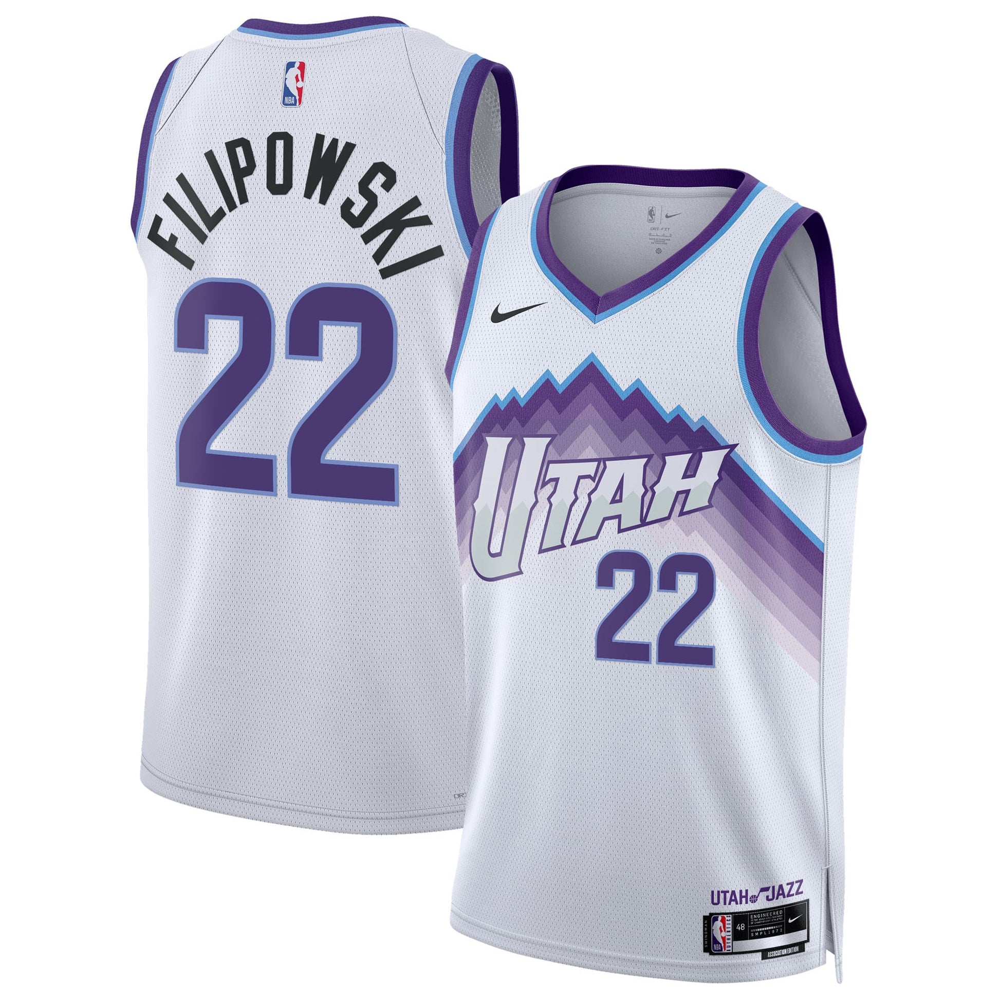 Unisex Utah Jazz Kyle Filipowski Nike White Swingman Jersey - Association Edition