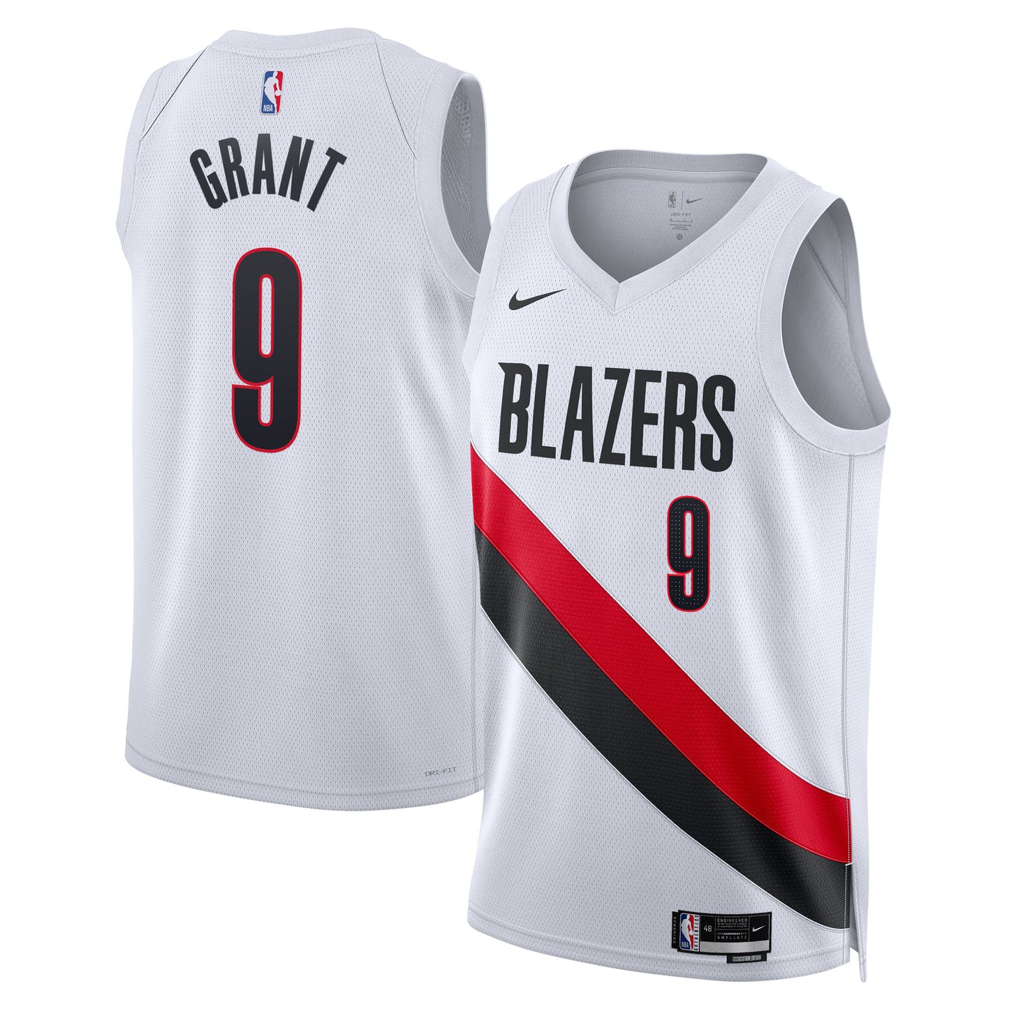 Unisex Portland Trail Blazers Jerami Grant Nike White Swingman Jersey - Association Edition