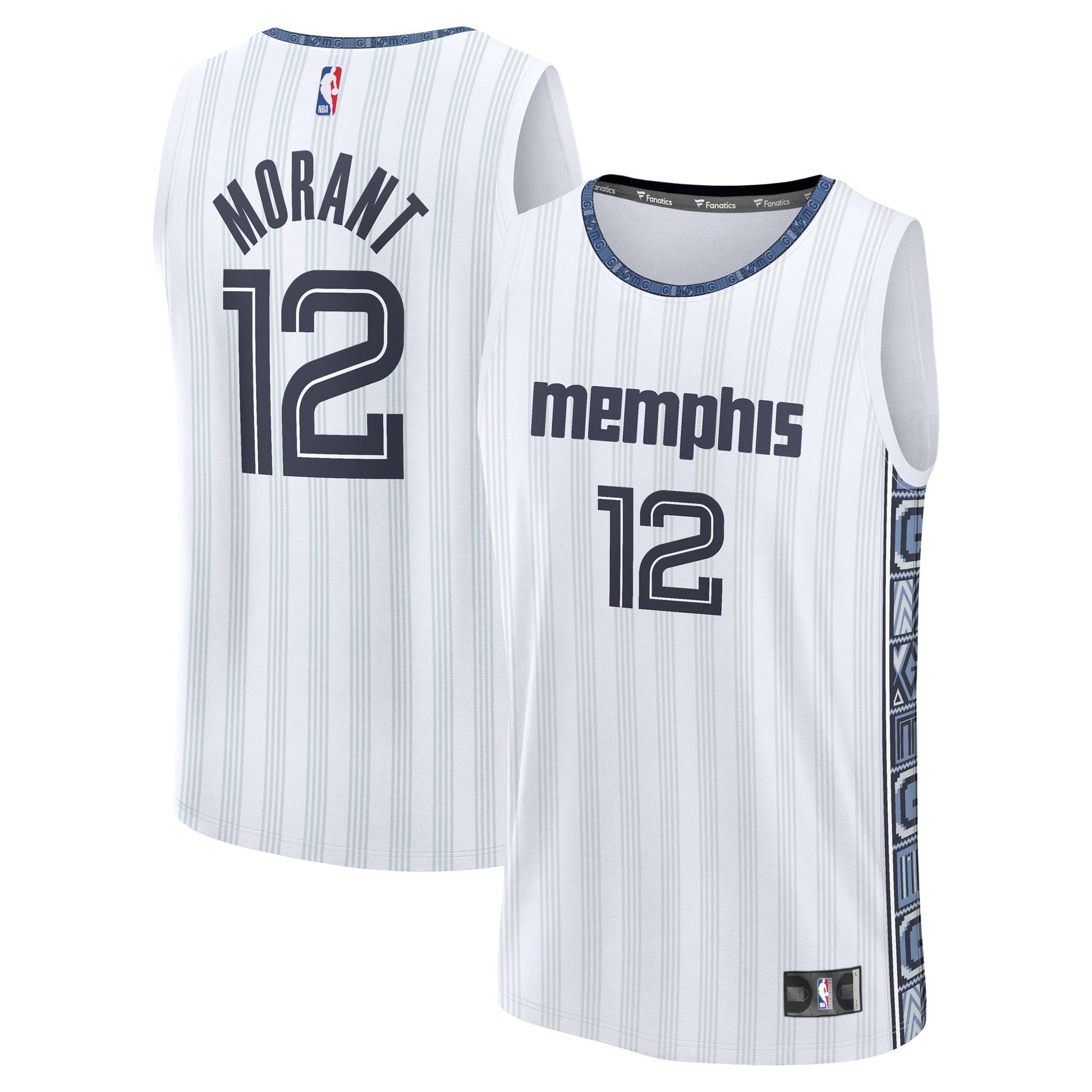 Youth Memphis Grizzlies Ja Morant Fanatics White 2025/26 City Edition Fast Break Jersey