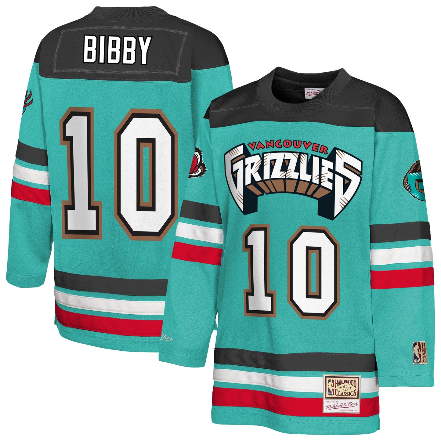 Youth Memphis Grizzlies Mike Bibby Mitchell & Ness Turquoise Maxxed Out 2.0 Fashion Hockey Jersey