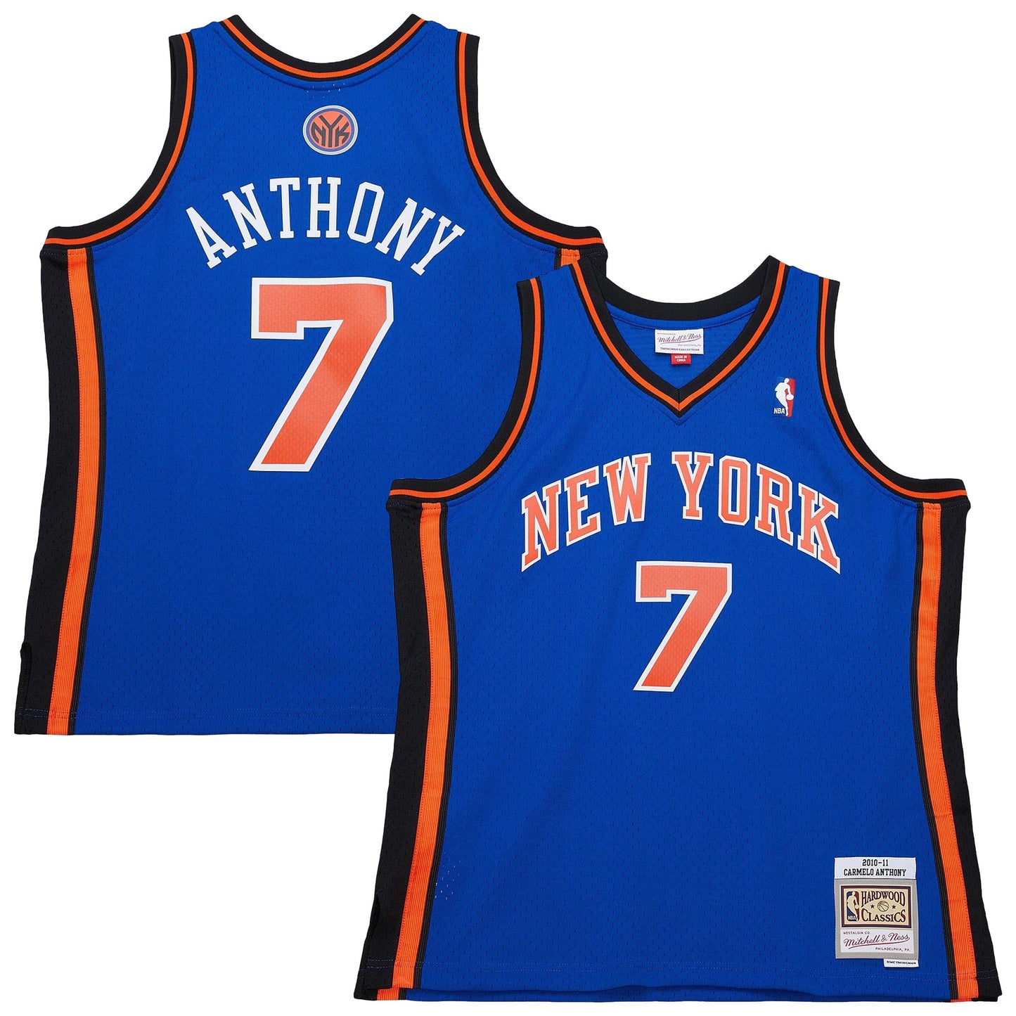 Men's New York Knicks Carmelo Anthony Mitchell & Ness Blue 2010/11 Swingman Jersey