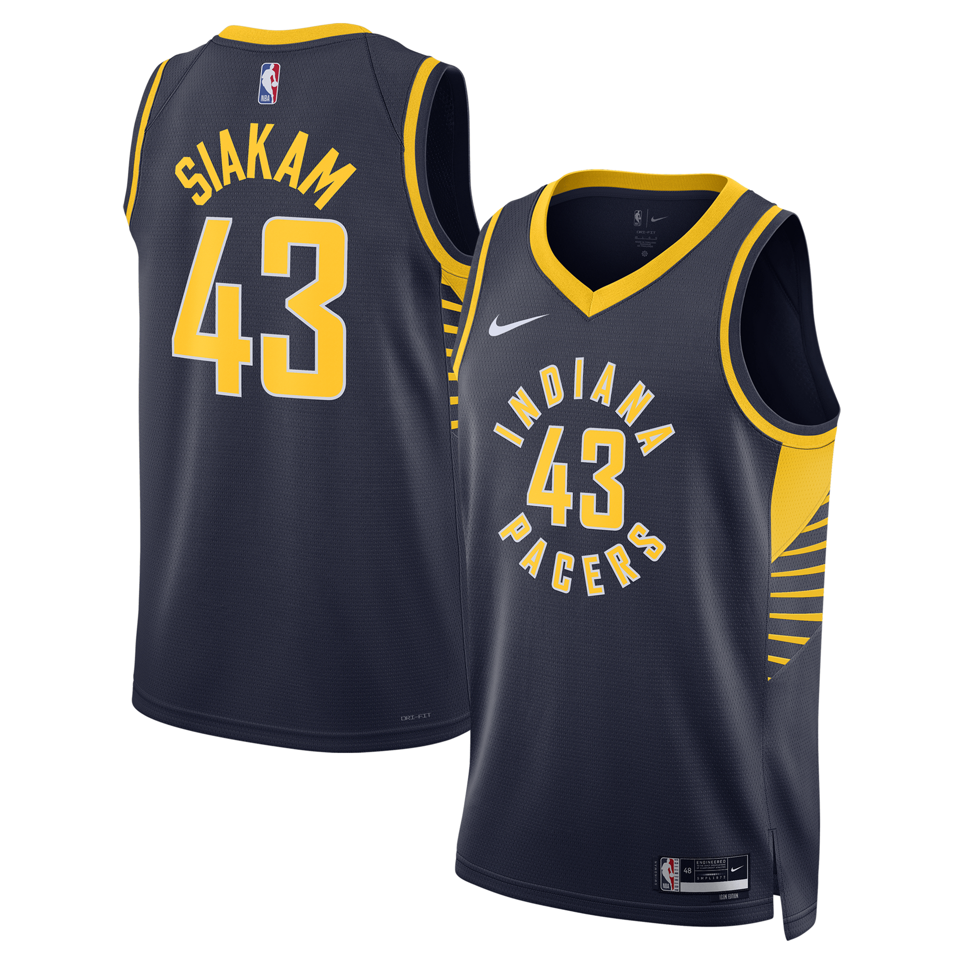 Unisex Indiana Pacers Pascal Siakam Nike Navy Swingman Jersey - Icon Edition