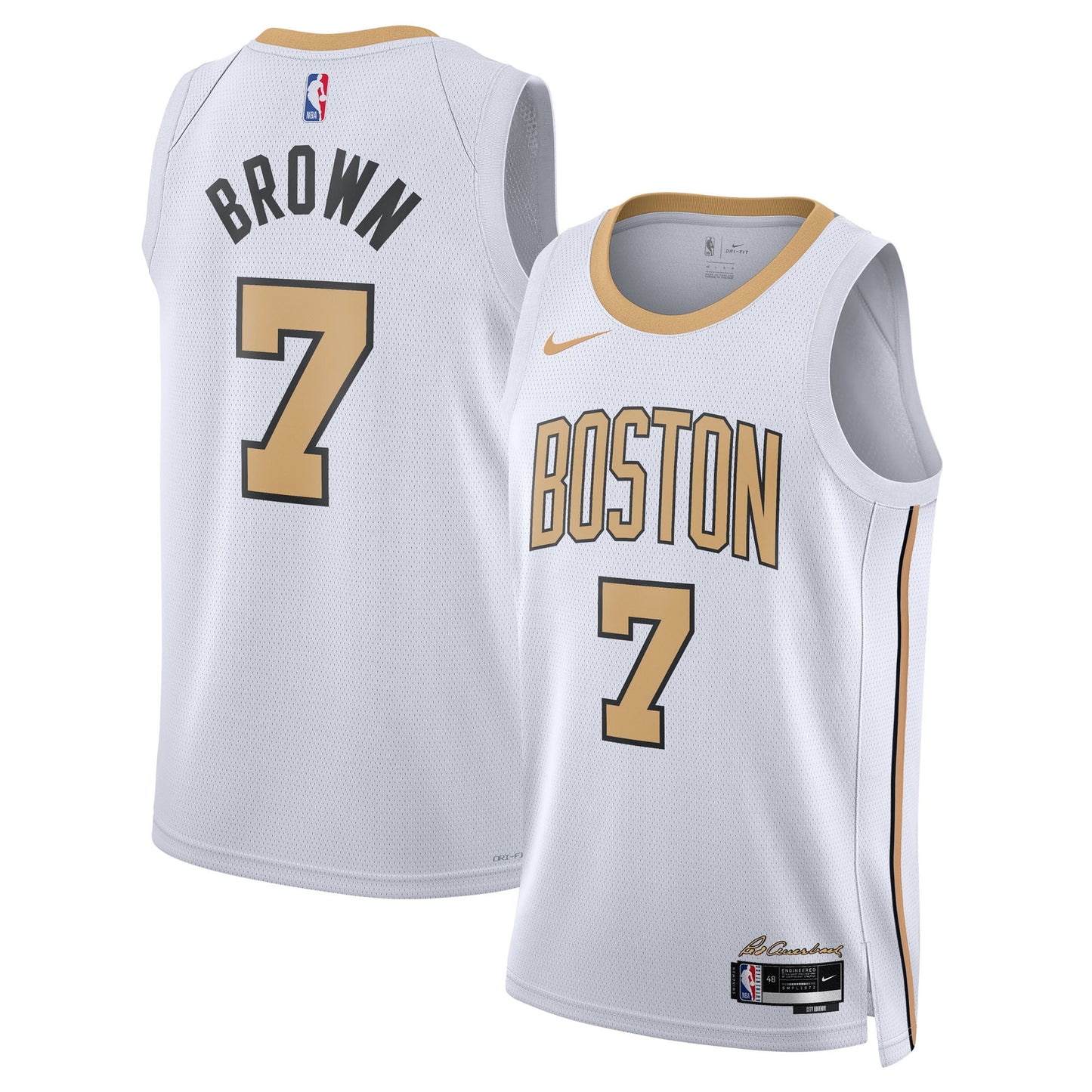 Unisex Boston Celtics Jaylen Brown Nike White 2025/26 Swingman Jersey - City Edition