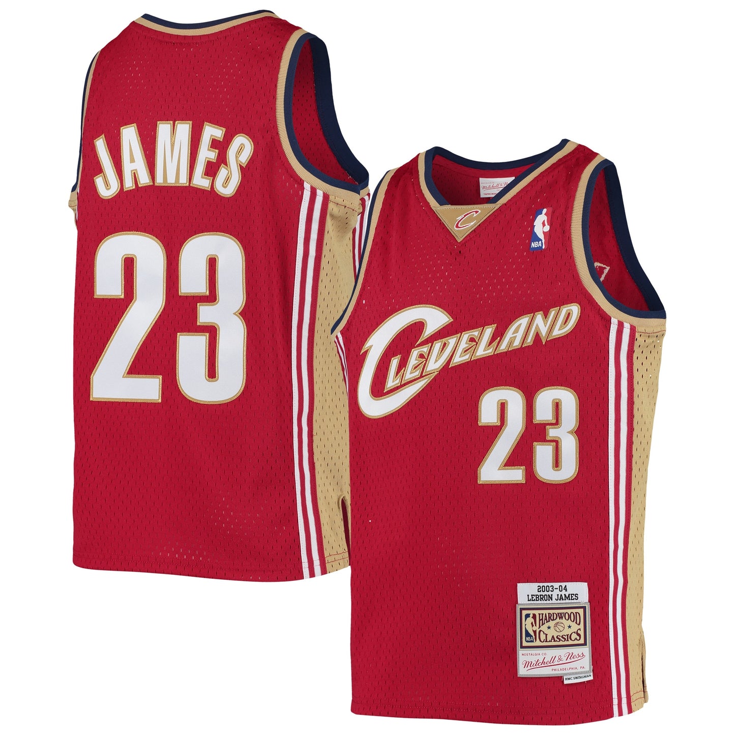 Youth Cleveland Cavaliers LeBron James Mitchell & Ness Wine 2003-04 Hardwood Classics Swingman Jersey