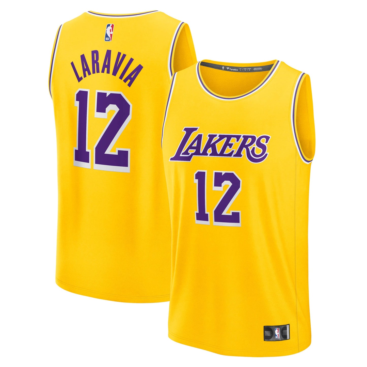 Men's Los Angeles Lakers Jake LaRavia Fanatics Gold Fast Break Replica Jersey - Icon Edition