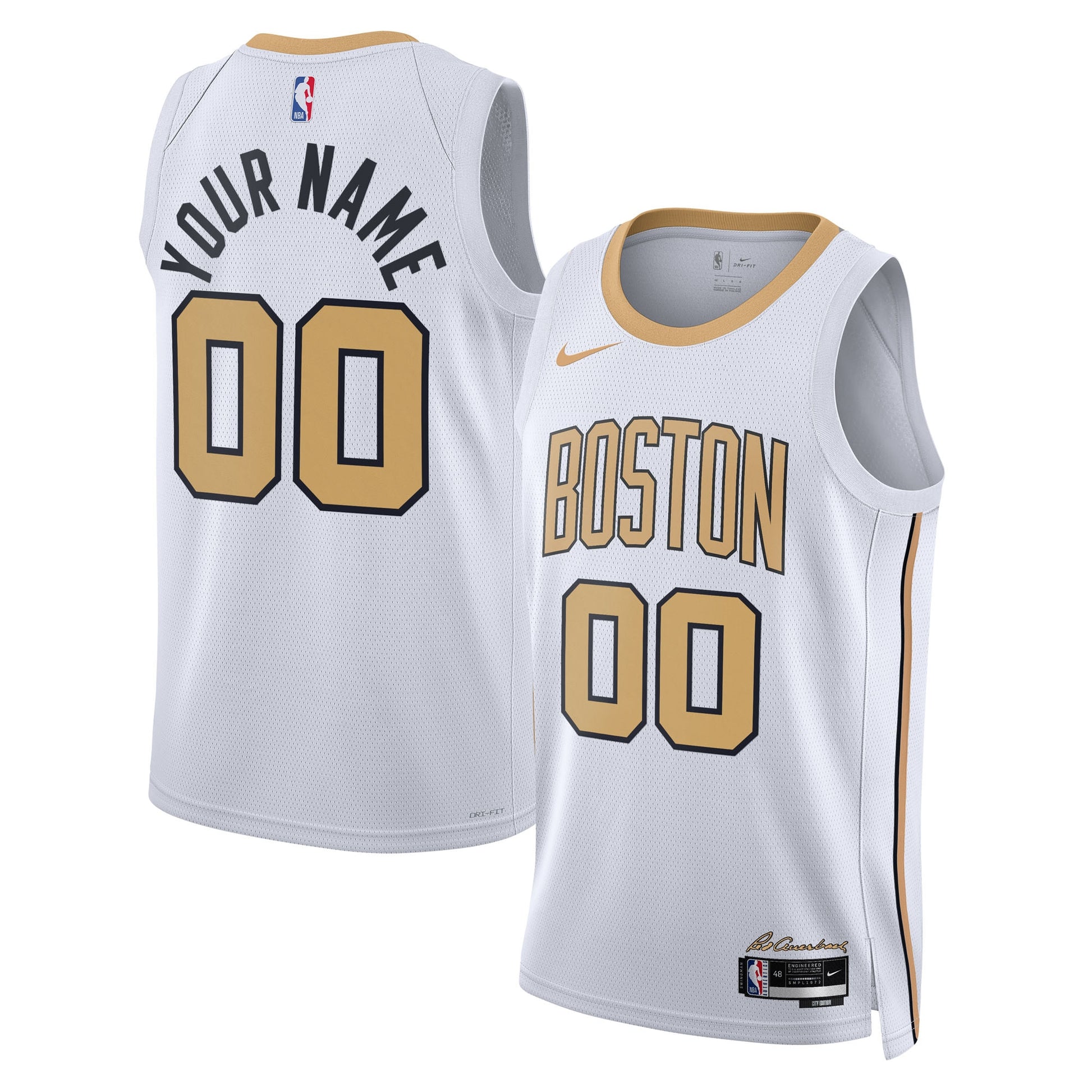 Unisex Boston Celtics Nike White 2025/26 City Edition Swingman Custom Jersey