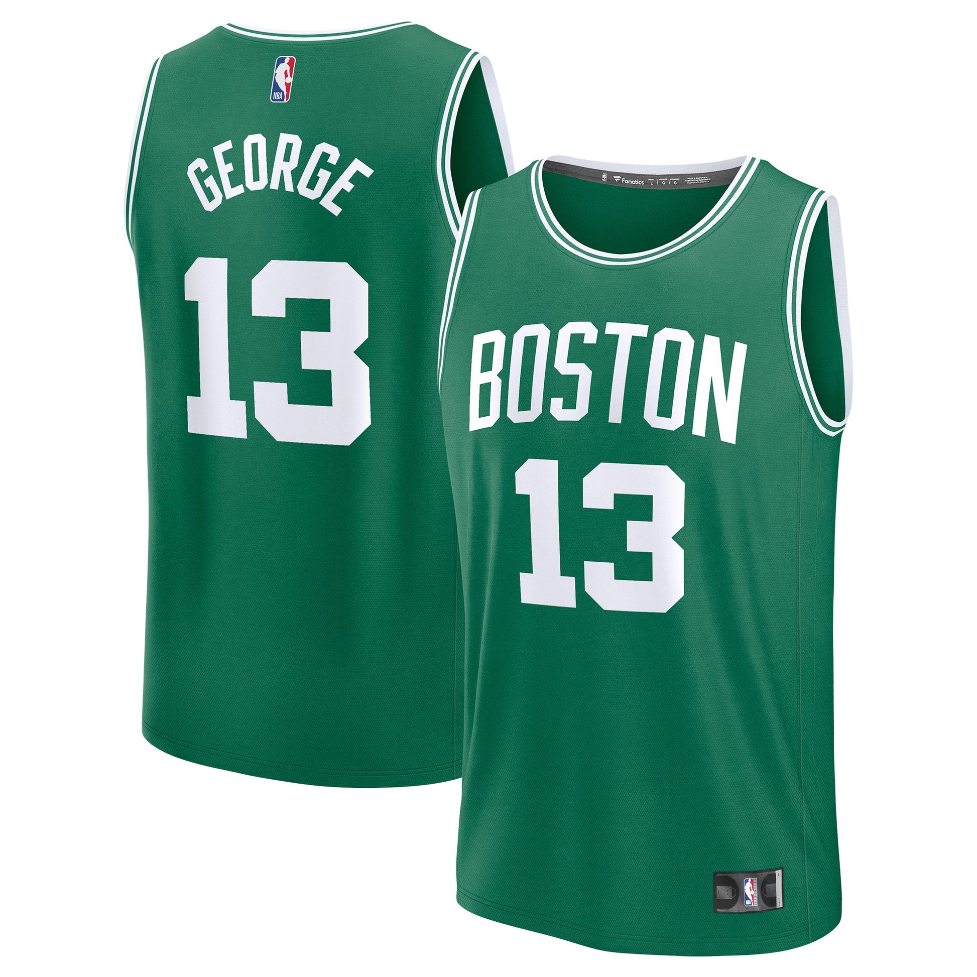 Youth Boston Celtics Paul George Fanatics Kelly Green Fast Break Replica Jersey - Icon Edition