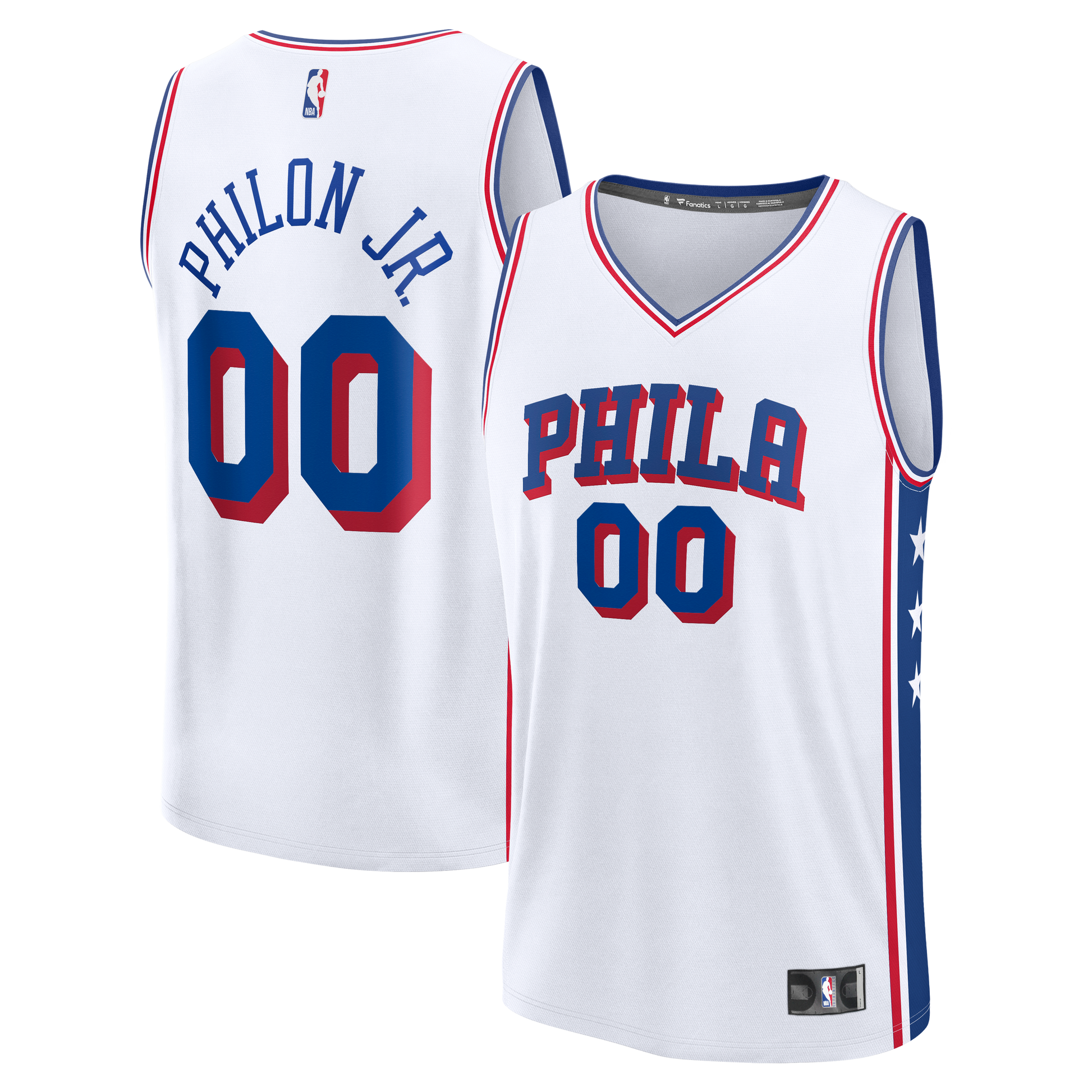Youth Philadelphia 76ers Labaron Philon Jr. Fanatics White Fast Break Replica Jersey - Association Edition