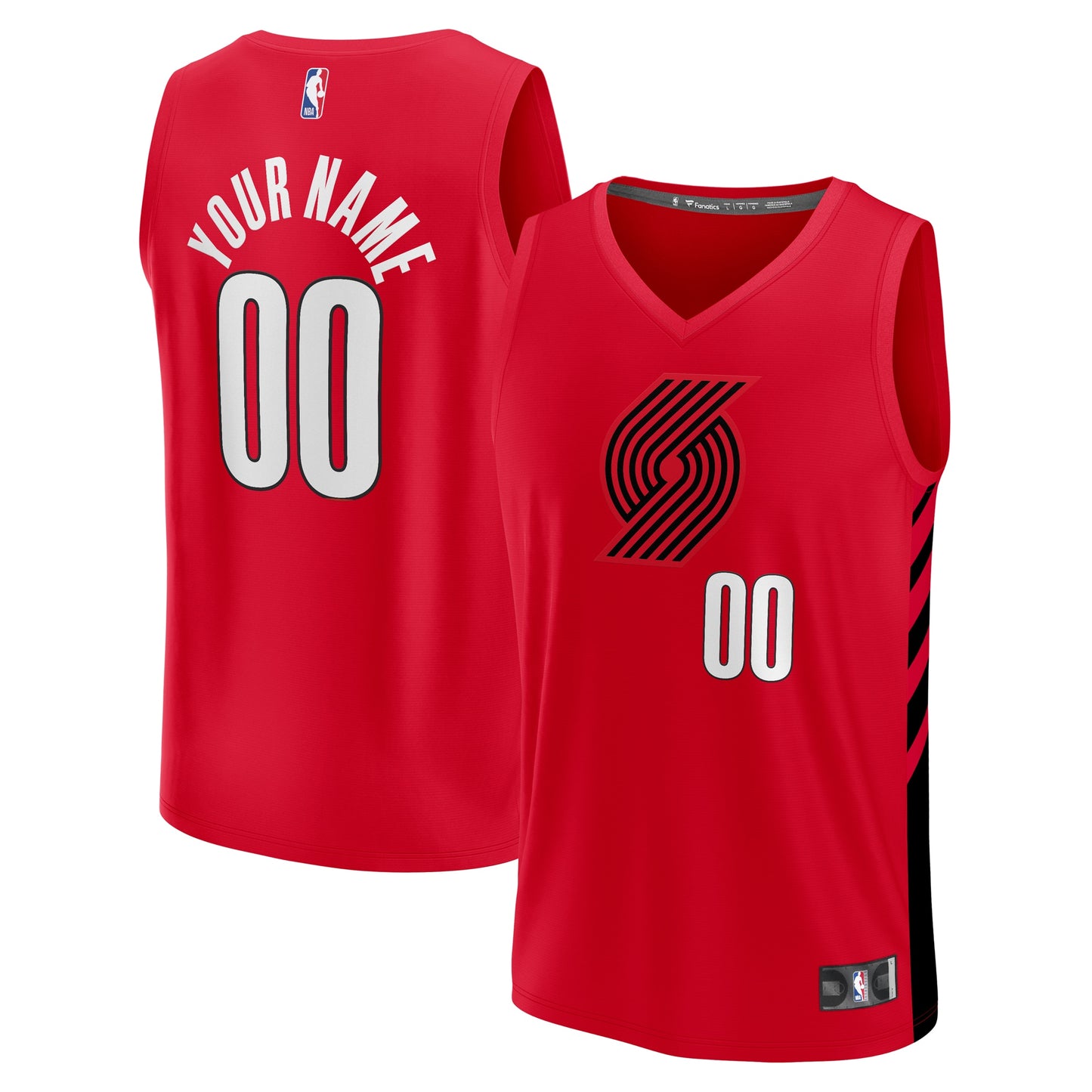 Men's Portland Trail Blazers  Fanatics Red  Fast Break Custom Replica Jersey - Statement Edition
