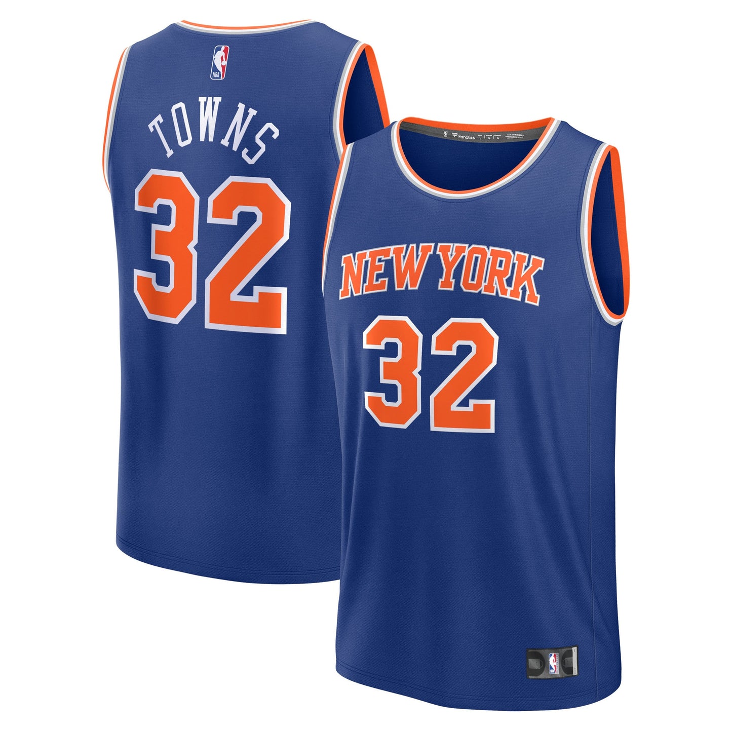 Youth New York Knicks Karl-Anthony Towns Fanatics Blue Fast Break Replica Player Jersey - Icon Edition