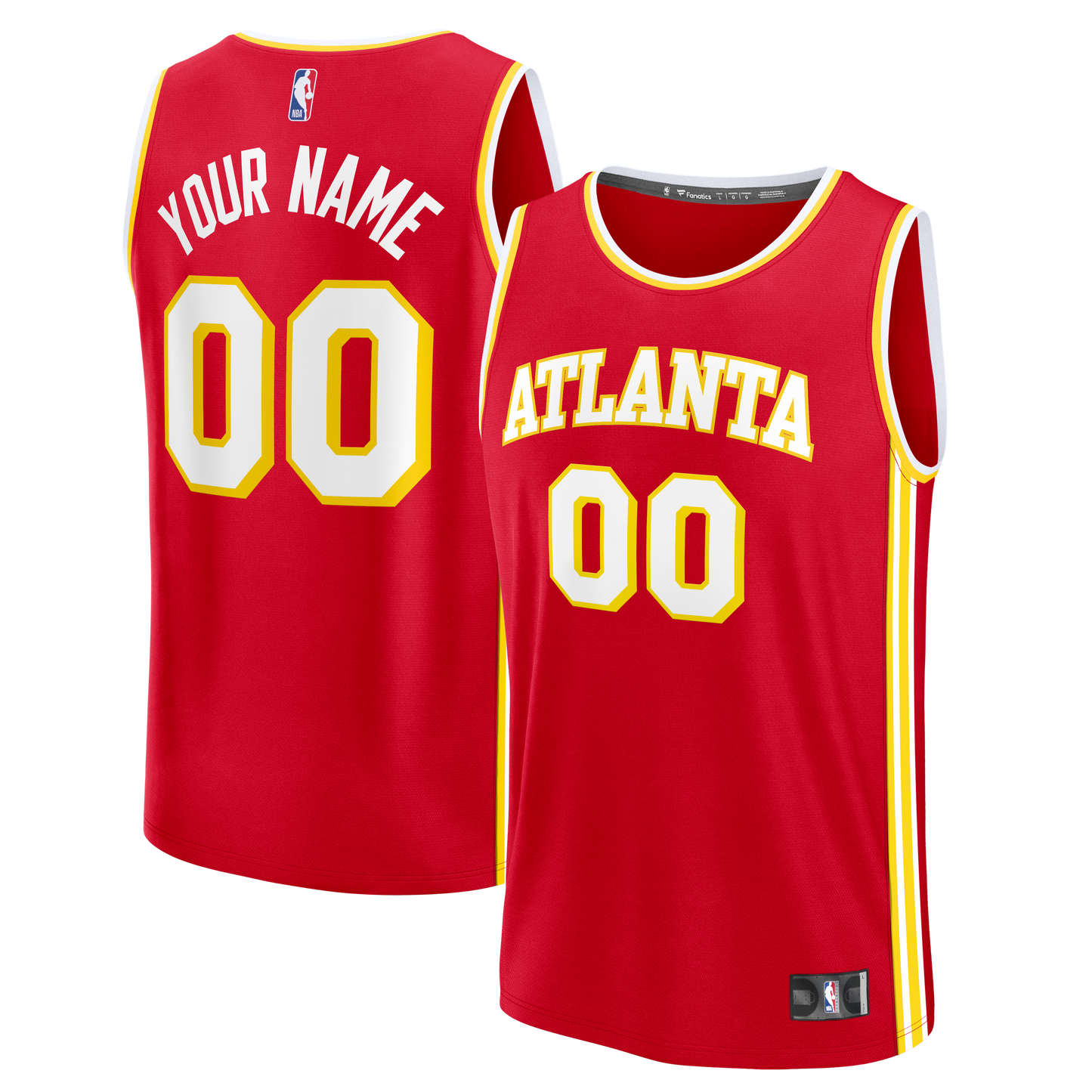 Men's Atlanta Hawks Fanatics Red Fast Break Custom Jersey - Icon Edition