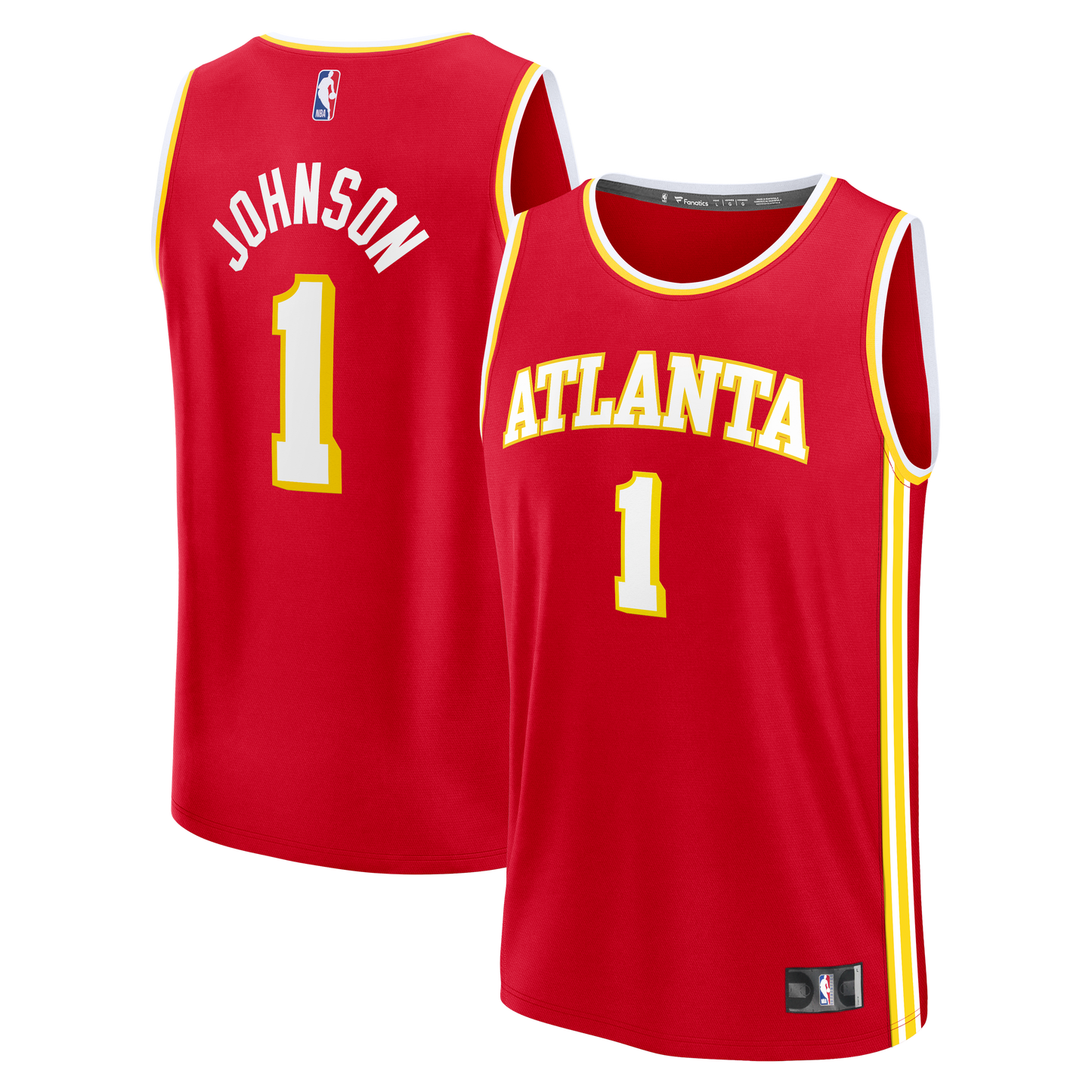 Youth Atlanta Hawks Jalen Johnson Fanatics Red Fast Break Jersey - Icon Edition