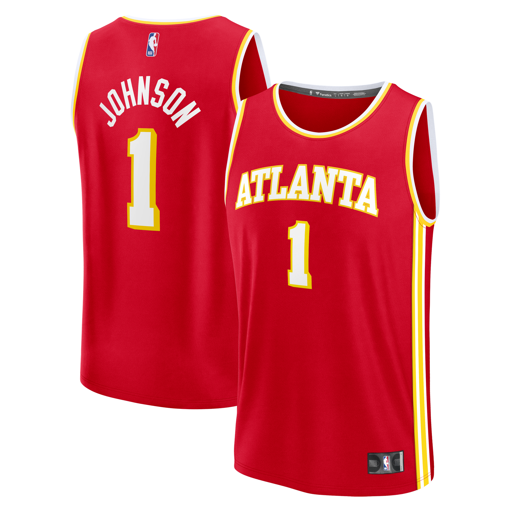 Youth Atlanta Hawks Jalen Johnson Fanatics Red Fast Break Jersey - Icon Edition