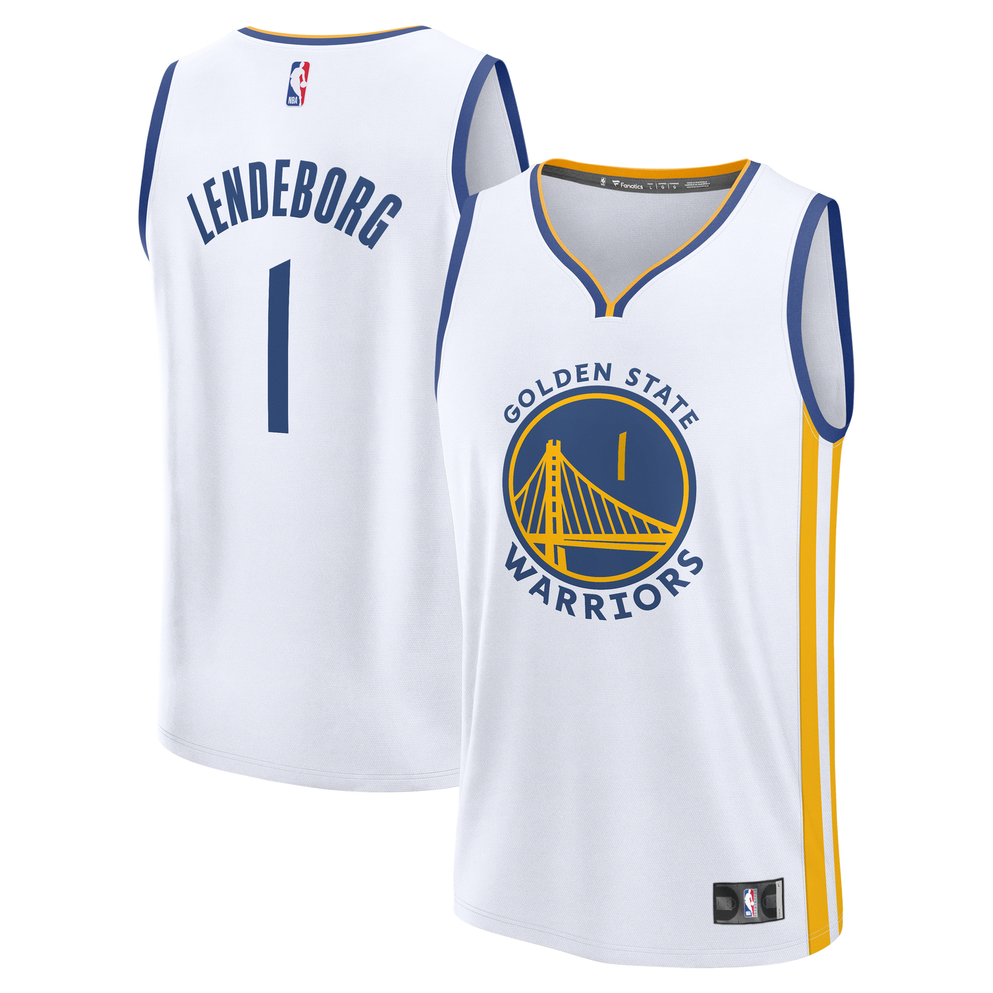 Youth Golden State Warriors Yaxel Lendeborg Fanatics White Fast Break Replica Jersey - Association Edition