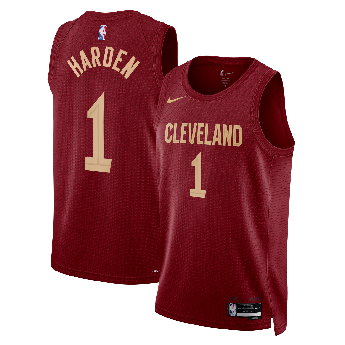 Unisex Cleveland Cavaliers James Harden Nike Wine Swingman Jersey - Icon Edition