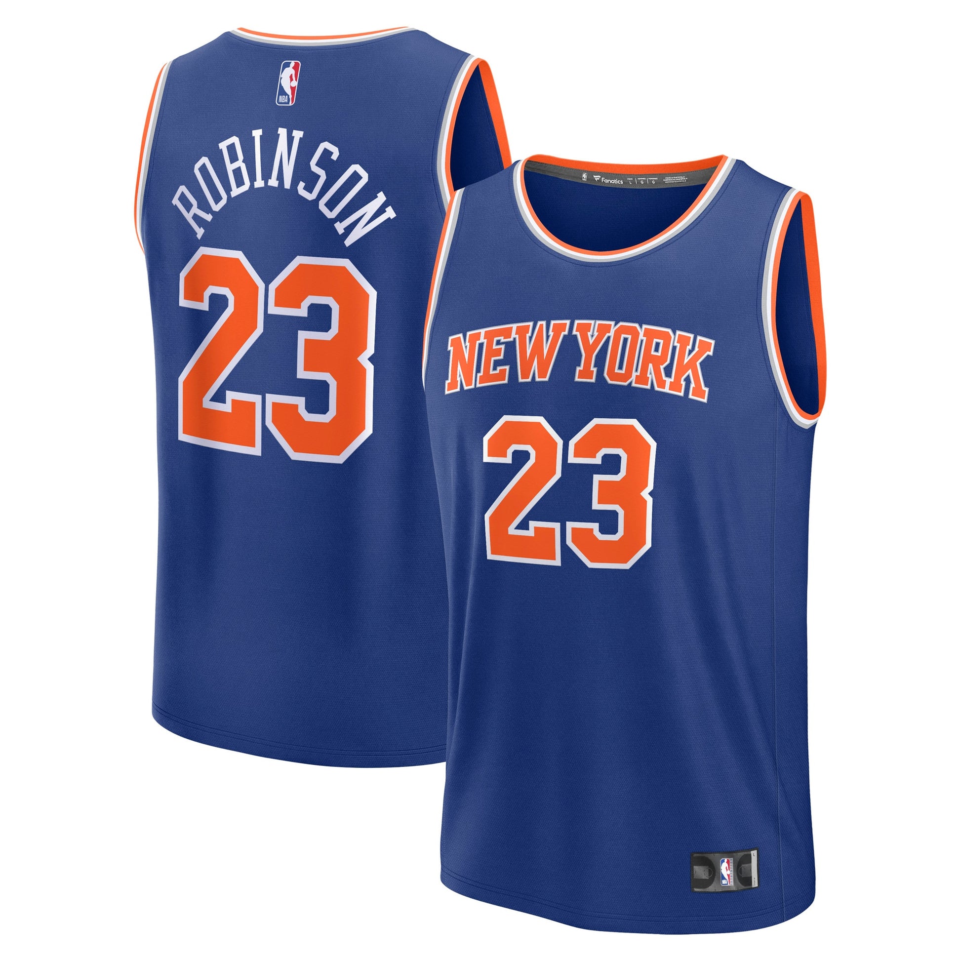 Men's New York Knicks Mitchell Robinson Fanatics Blue Fast Break Replica Player Jersey - Icon Edition