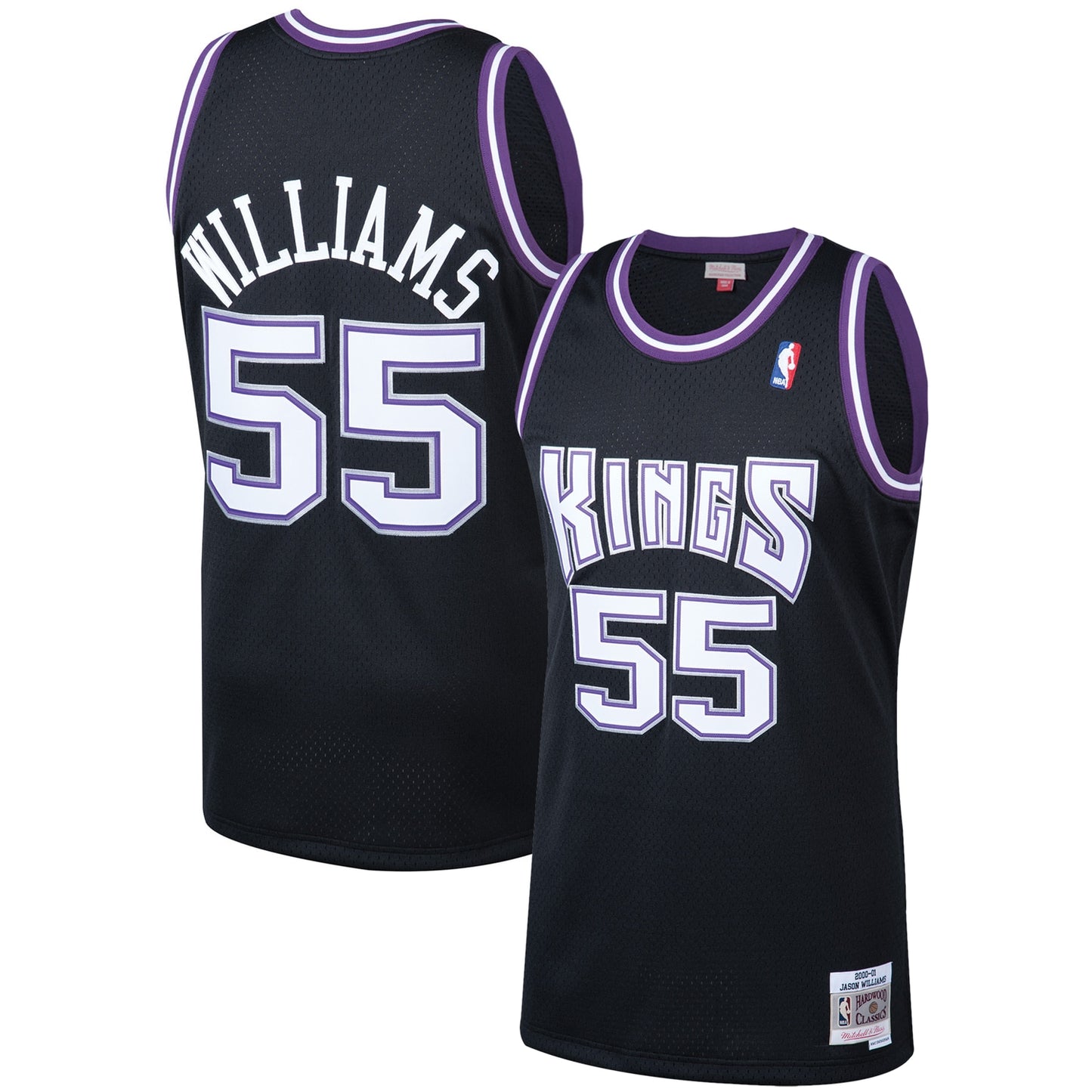 Men's Sacramento Kings Jason Williams Mitchell & Ness Black 2000/01 Hardwood Classics Swingman Jersey