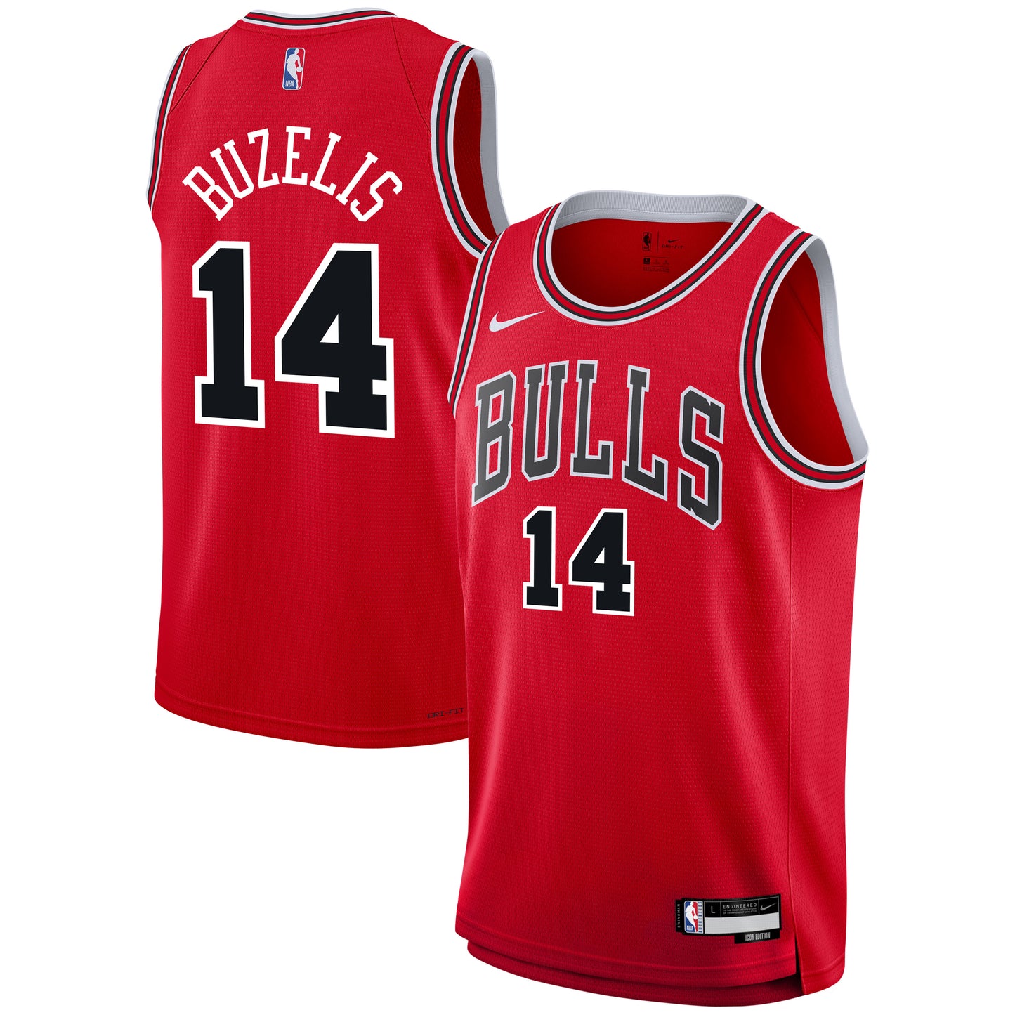 Youth Chicago Bulls Matas Buzelis Nike Red Swingman Jersey - Icon Edition