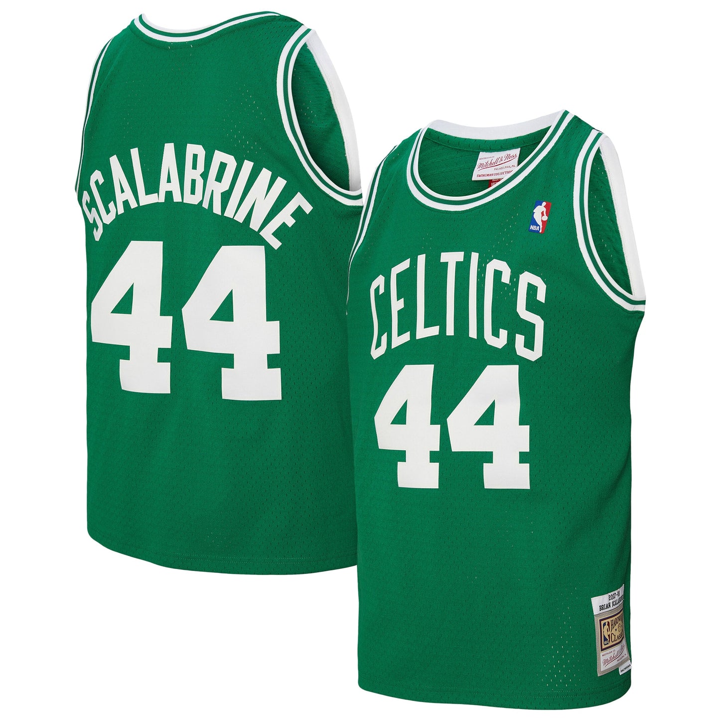 Men's Boston Celtics Brian Scalabrine Mitchell & Ness Kelly Green 2007/08 Hardwood Classics Swingman Jersey
