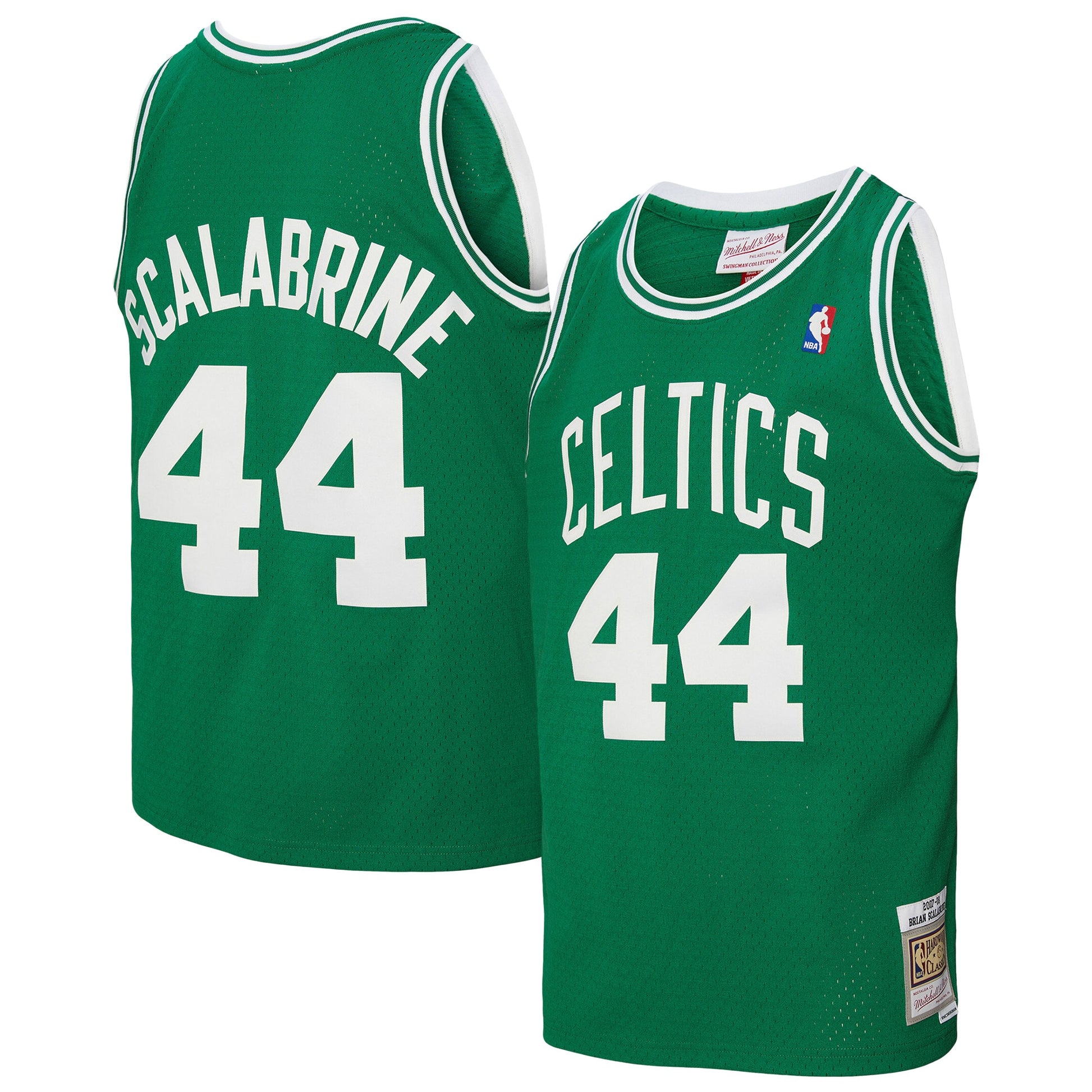 Men's Boston Celtics Brian Scalabrine Mitchell & Ness Kelly Green 2007/08 Hardwood Classics Swingman Jersey