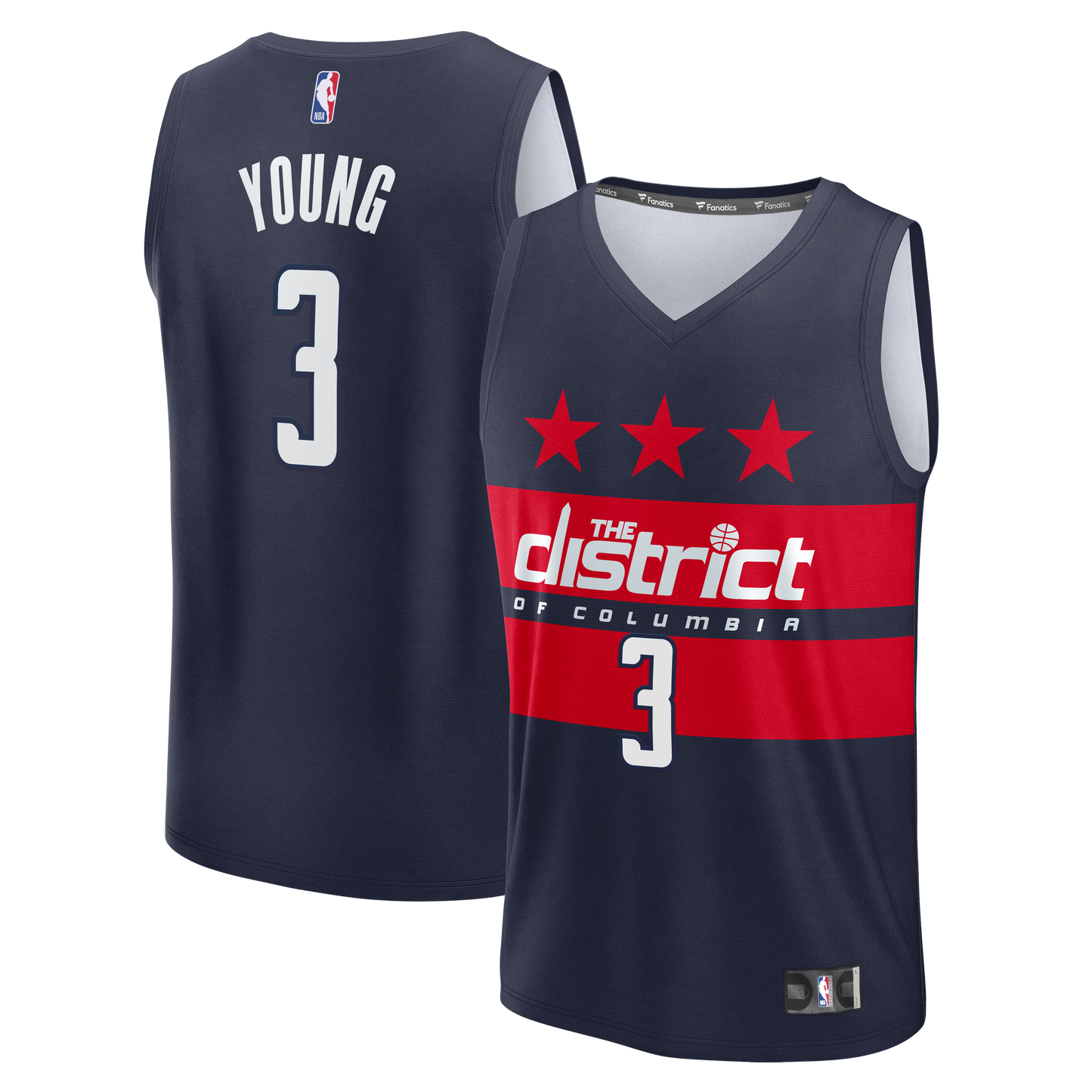 Men's Washington Wizards Trae Young Fanatics Navy Fast Break - Statement Edition