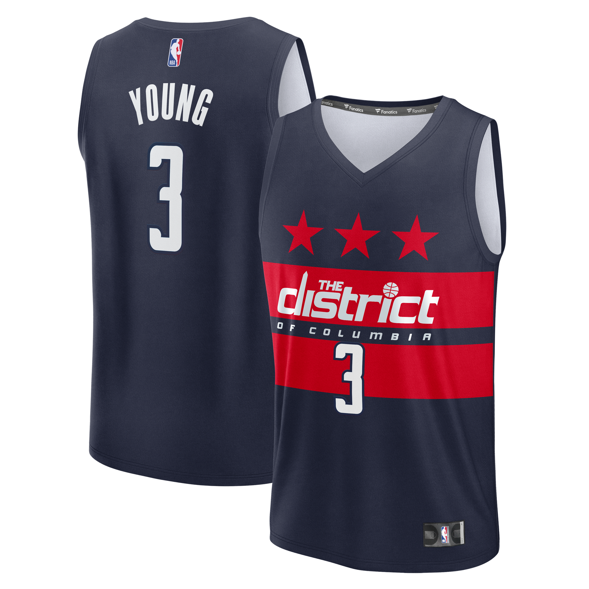 Men's Washington Wizards Trae Young Fanatics Navy Fast Break - Statement Edition