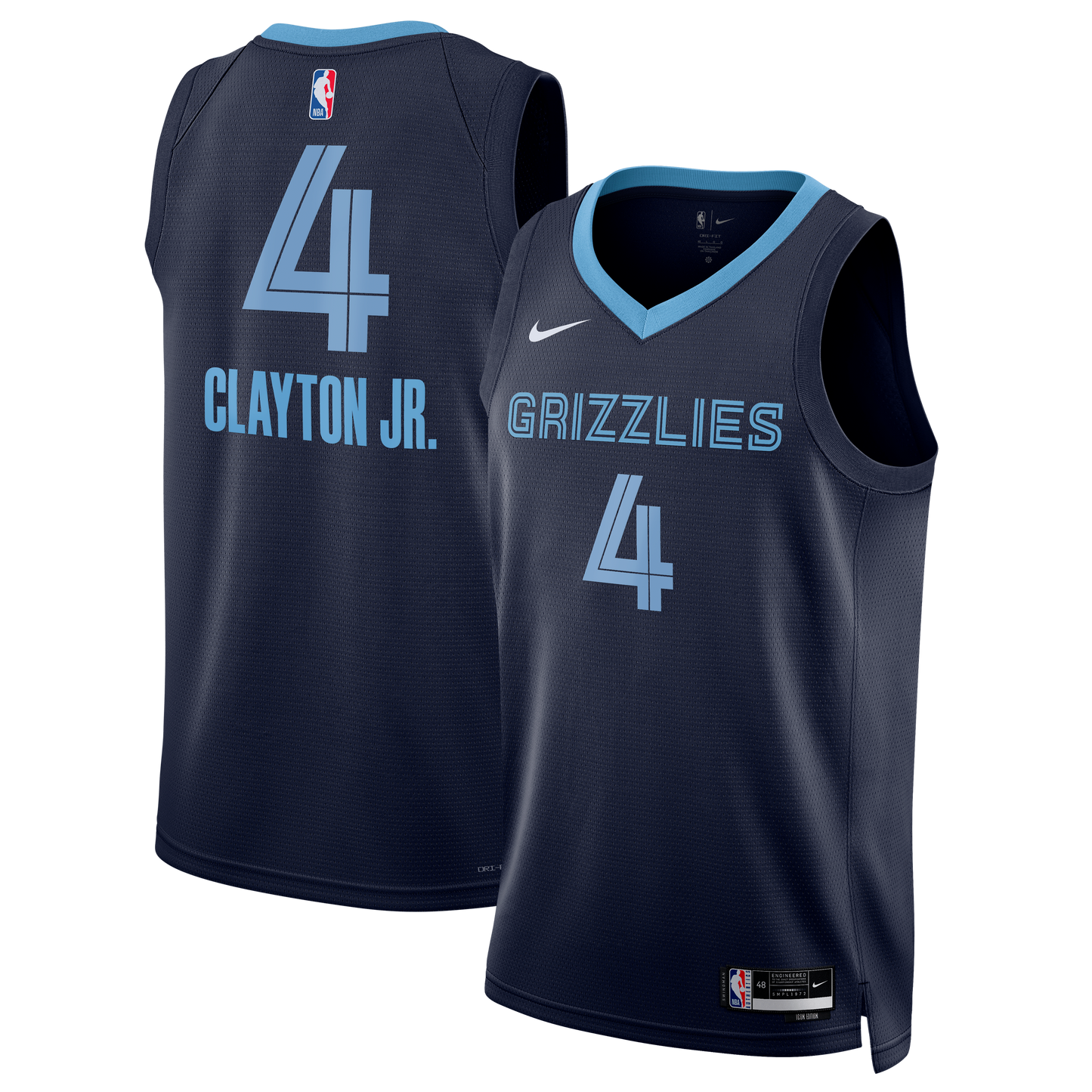 Unisex Memphis Grizzlies Walter Clayton Jr. Nike Navy Swingman Jersey - Icon Edition