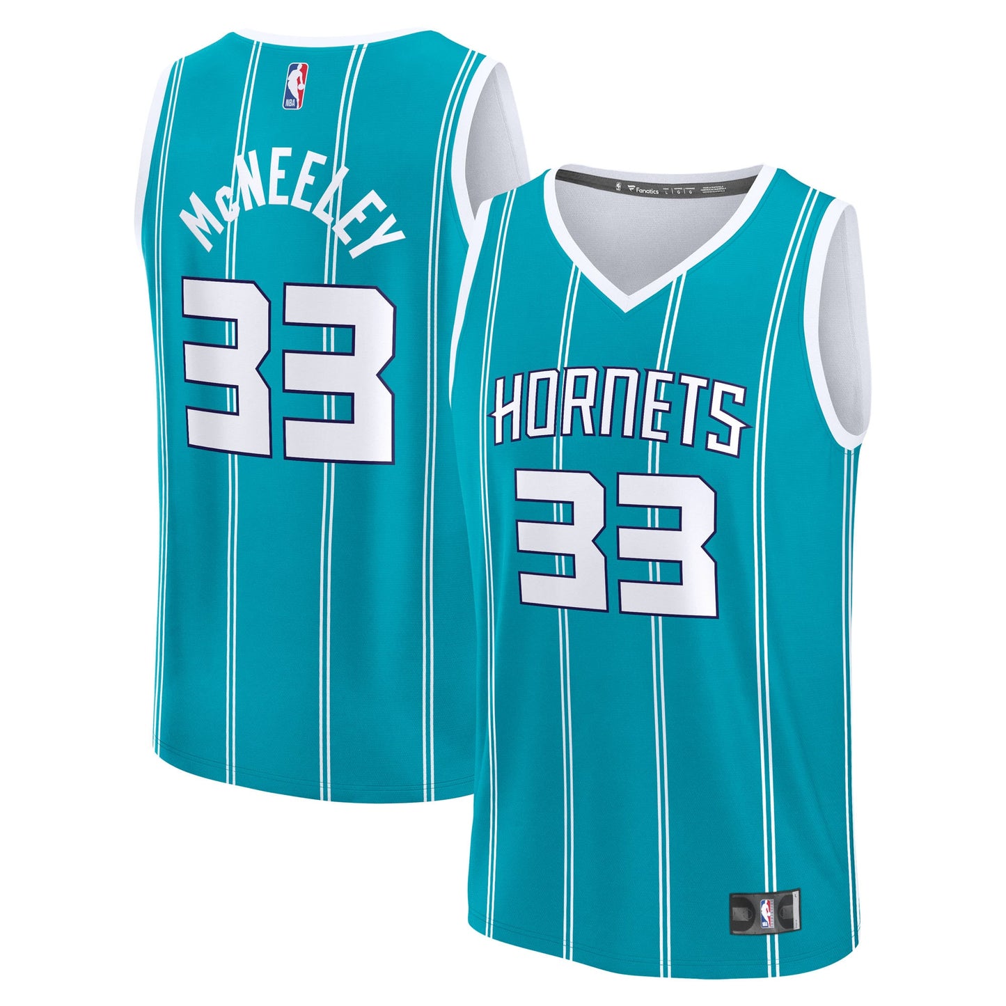 Men's Charlotte Hornets Liam McNeeley Fanatics Teal Fast Break Replica Jersey - Icon Edition